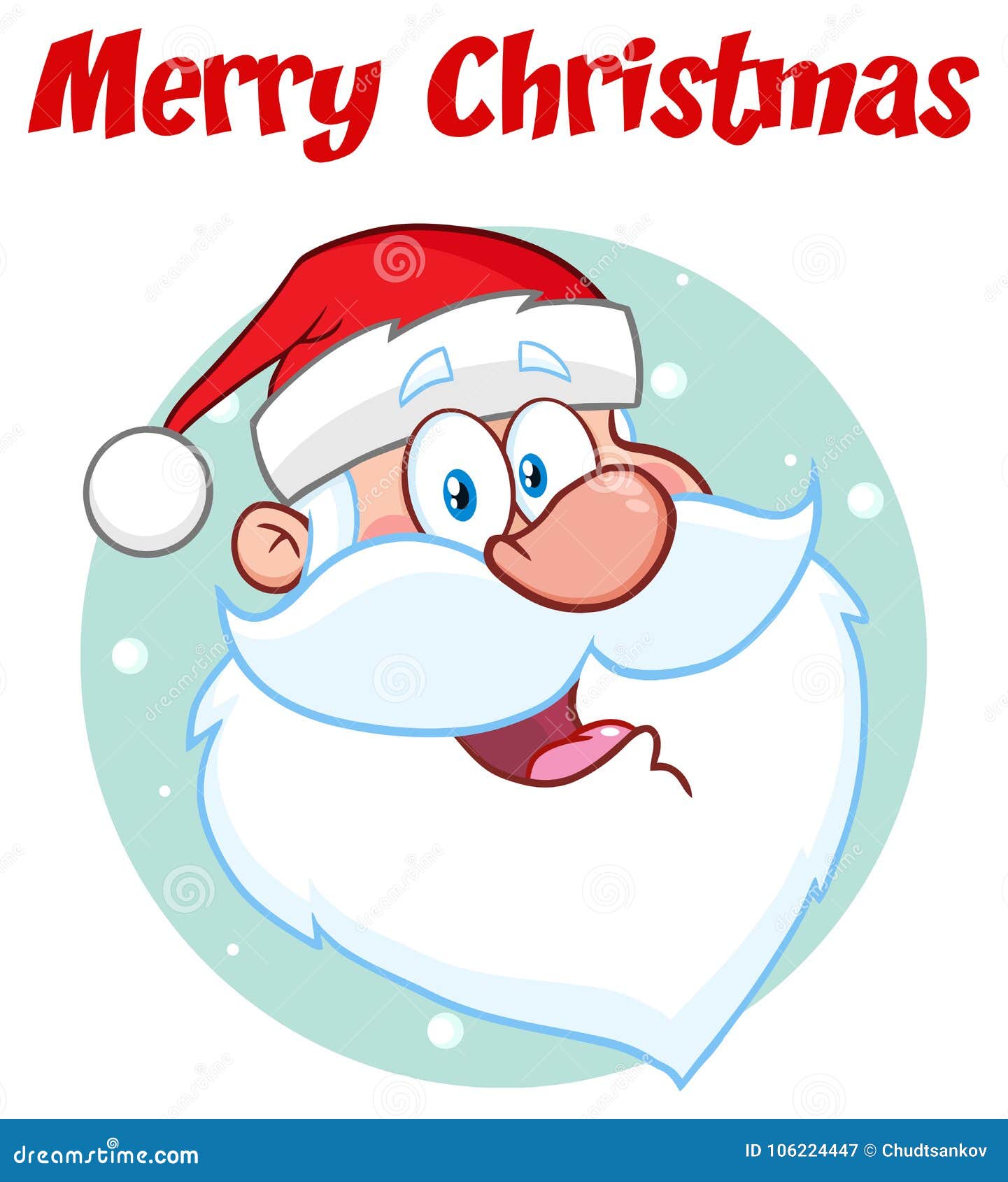Happy Santa Claus Face Classic Cartoon Mascot Character Hand Drawing Stock  Vector - Illustration of hand, december: 106224447