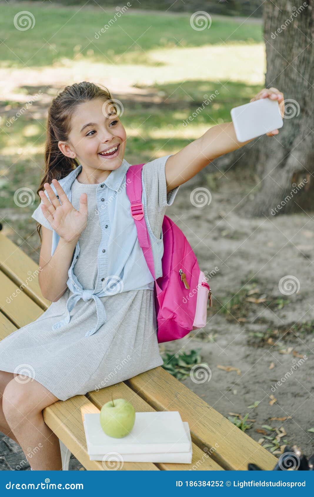 Selfie Little Schoolgirl