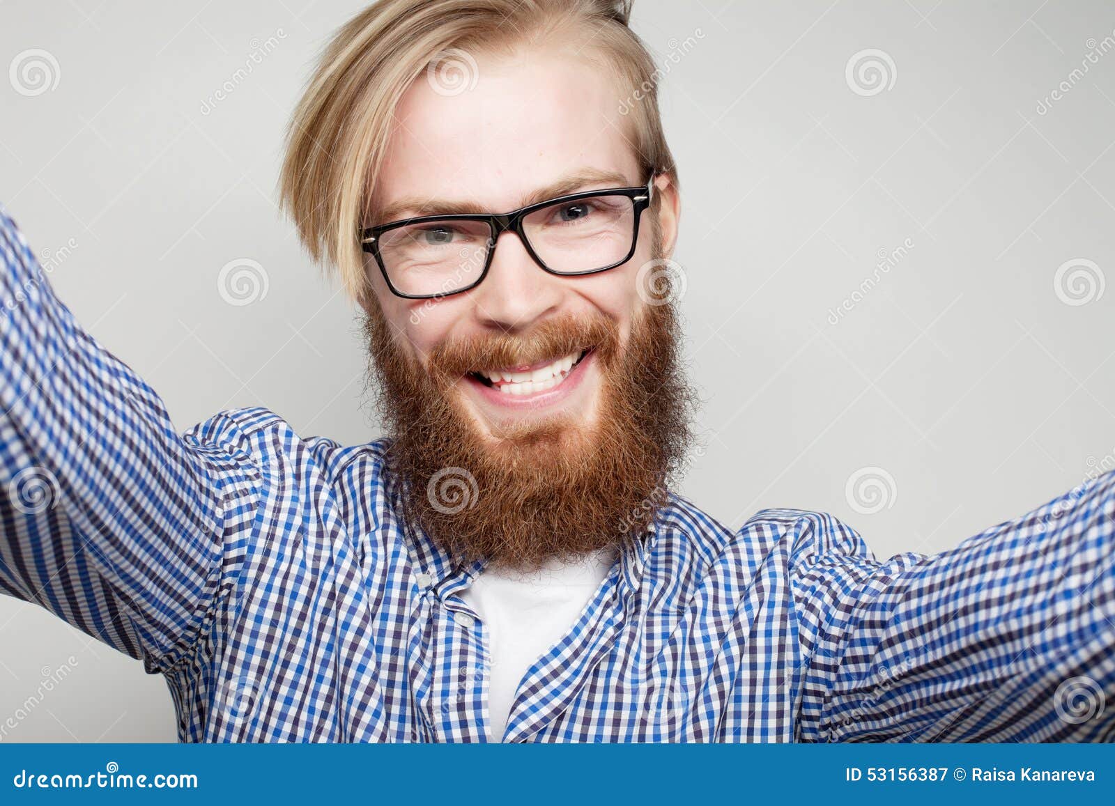 Happy selfie. stock image. Image of male, front, camera - 53156387