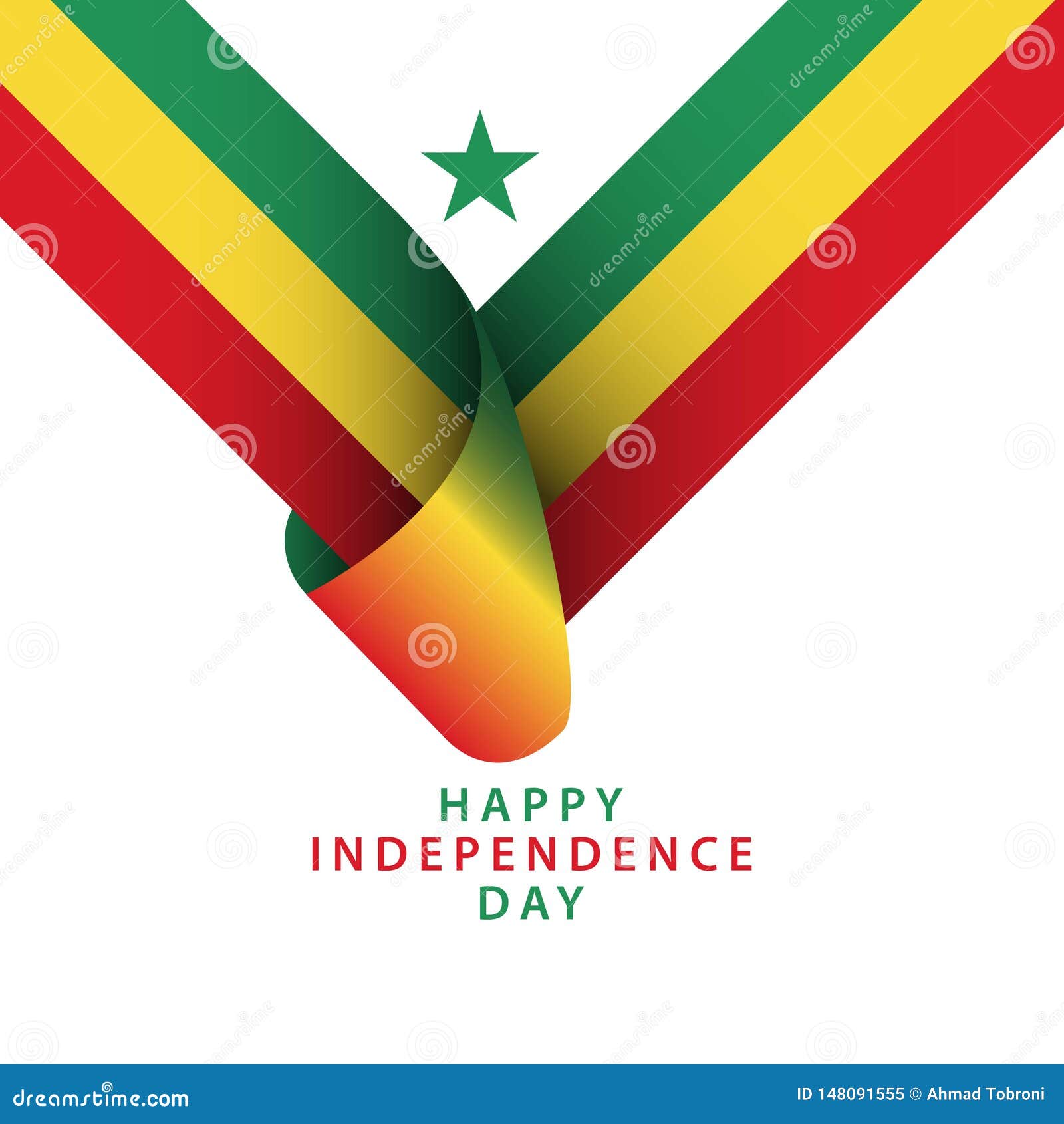 Happy Senegal Independence Day Vector Template Design Illustrator Stock