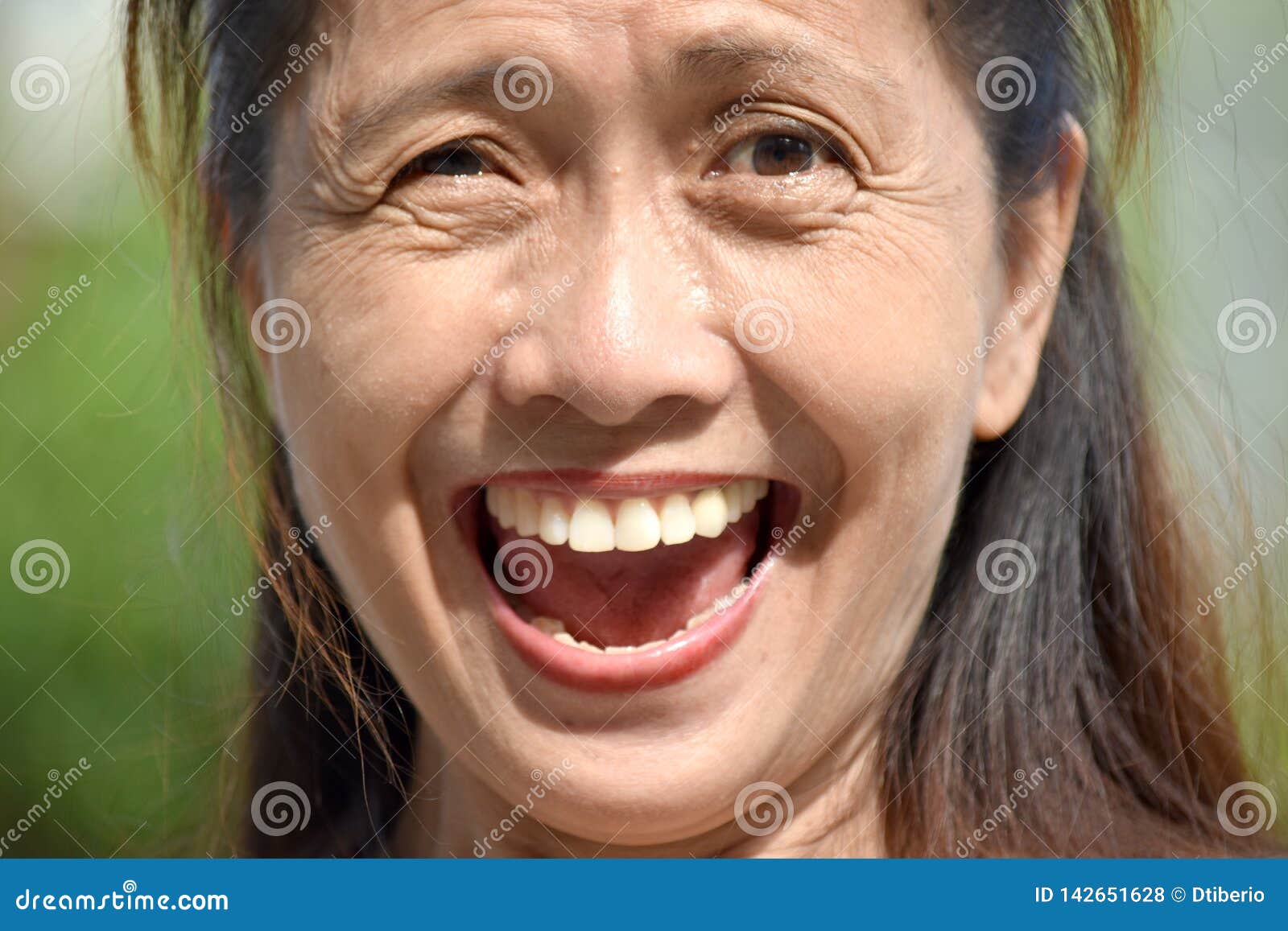 Happy Senior Filipina Adult Female Stock Photo Image Of Mature Female