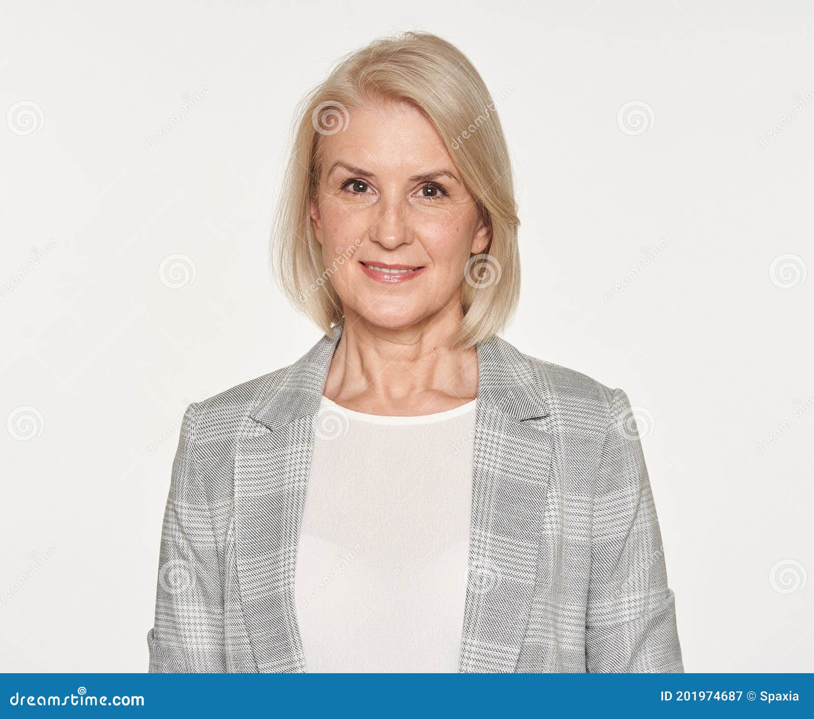 Happy Senior Woman. 60 Years Old Lady Isolated Stock Image - Image