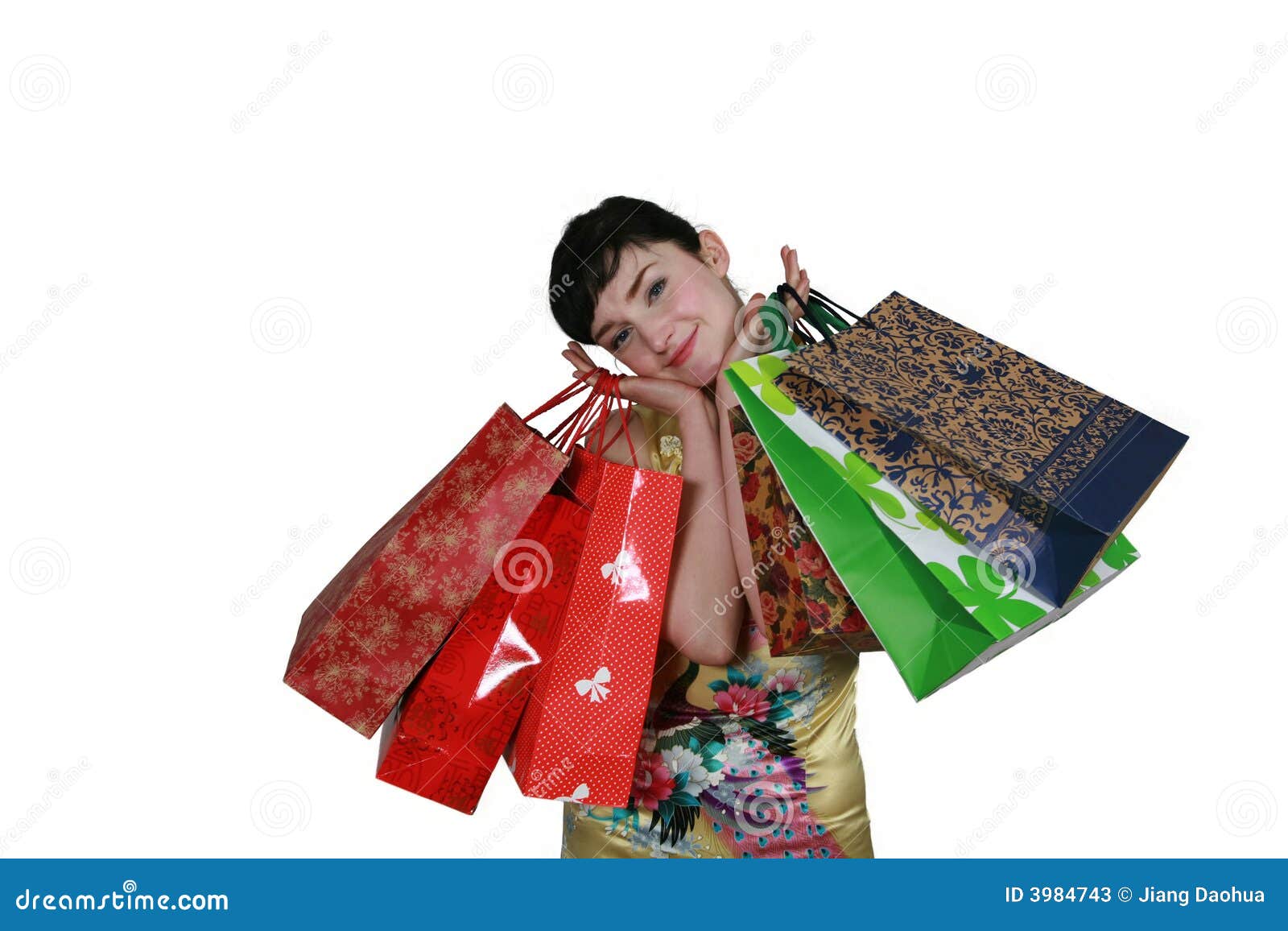 Happy shopping stock image. Image of casual, everyday 3984743
