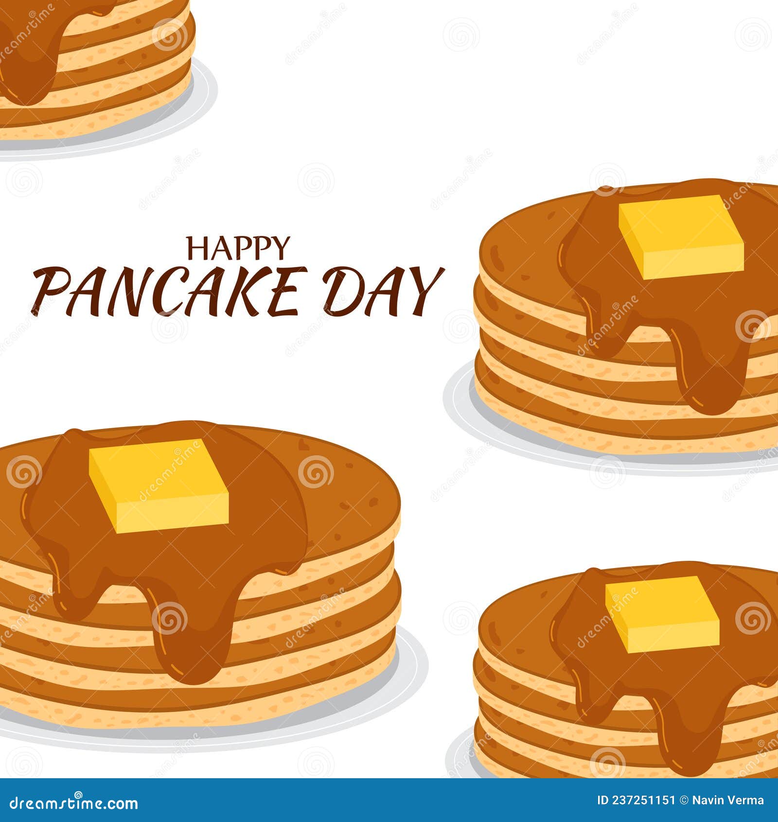 Happy Shrove Tuesday, Pancake Day Vector Illustration Stock Vector