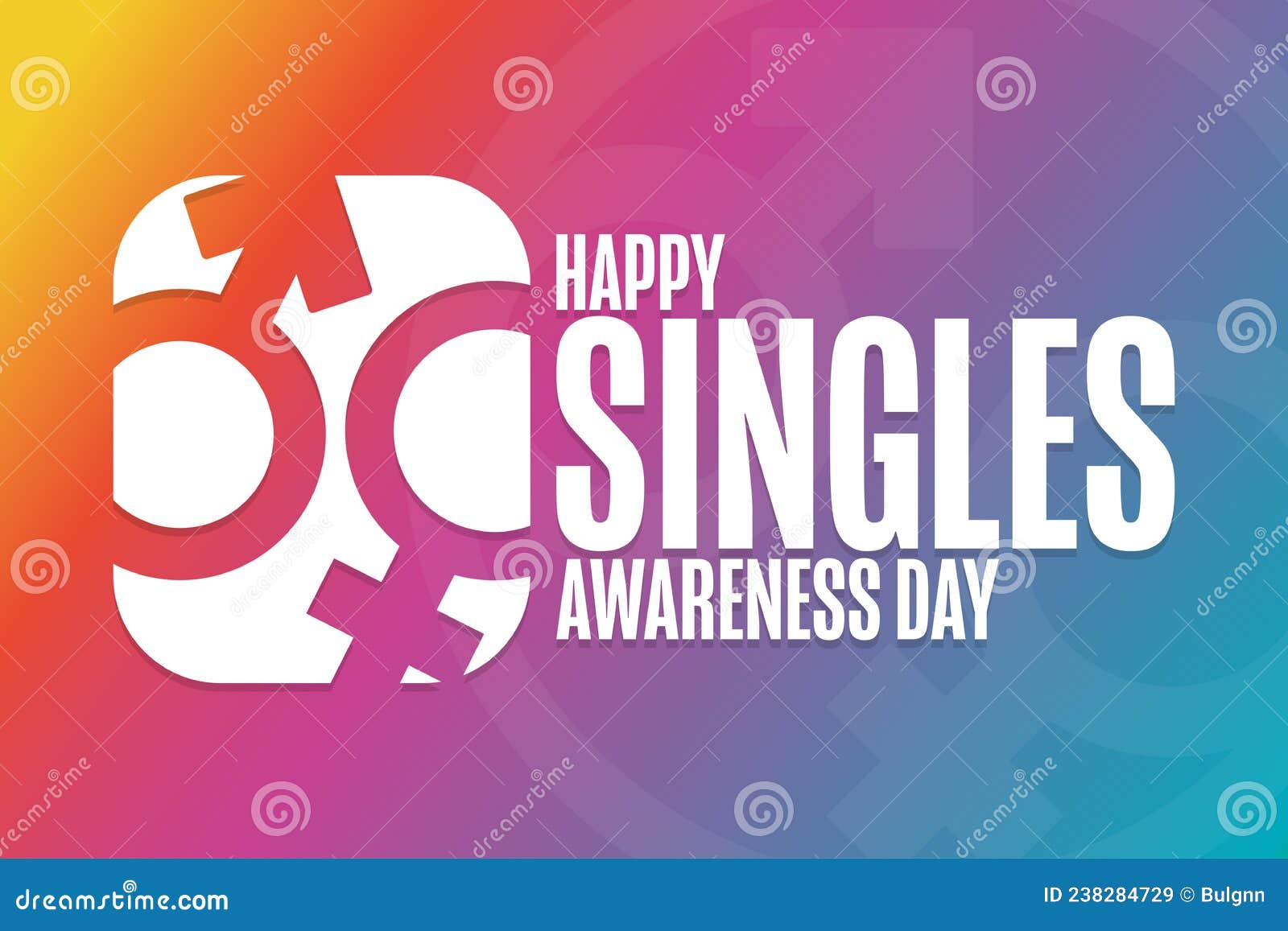 Happy Singles Awareness Day. Holiday Concept Stock Vector