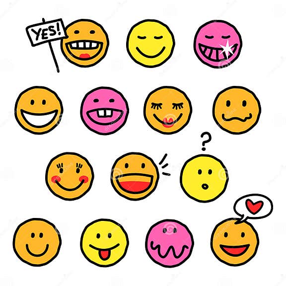 Happy smileys stock vector. Illustration of happy, icons - 6743838