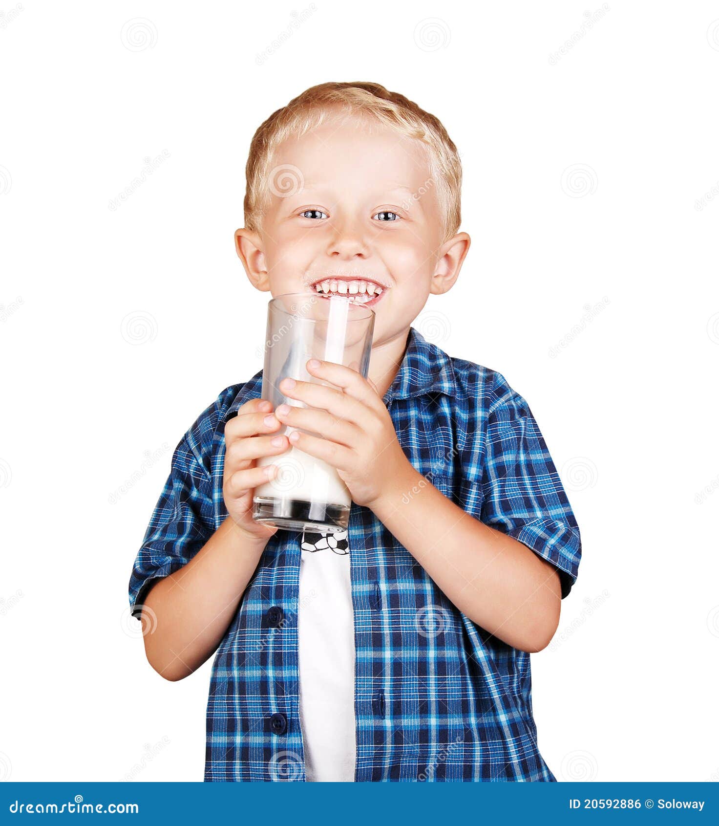 Happy Smiling Boy Portrait with Glass of Milk Stock Photo Image of