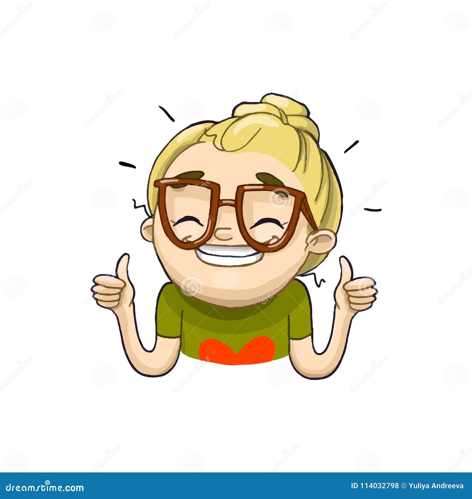 Happy Smiling Cartoon Girl with Thumbs Up. Vector Isolated Illus Stock Illustration - Illustration of cheerful, happiness: 114032798 Happy Smiling Cartoon Girl with Thumbs Up. Vector Isolated Illus Stock Illustration - Illustration of cheerful, happiness: 114032798