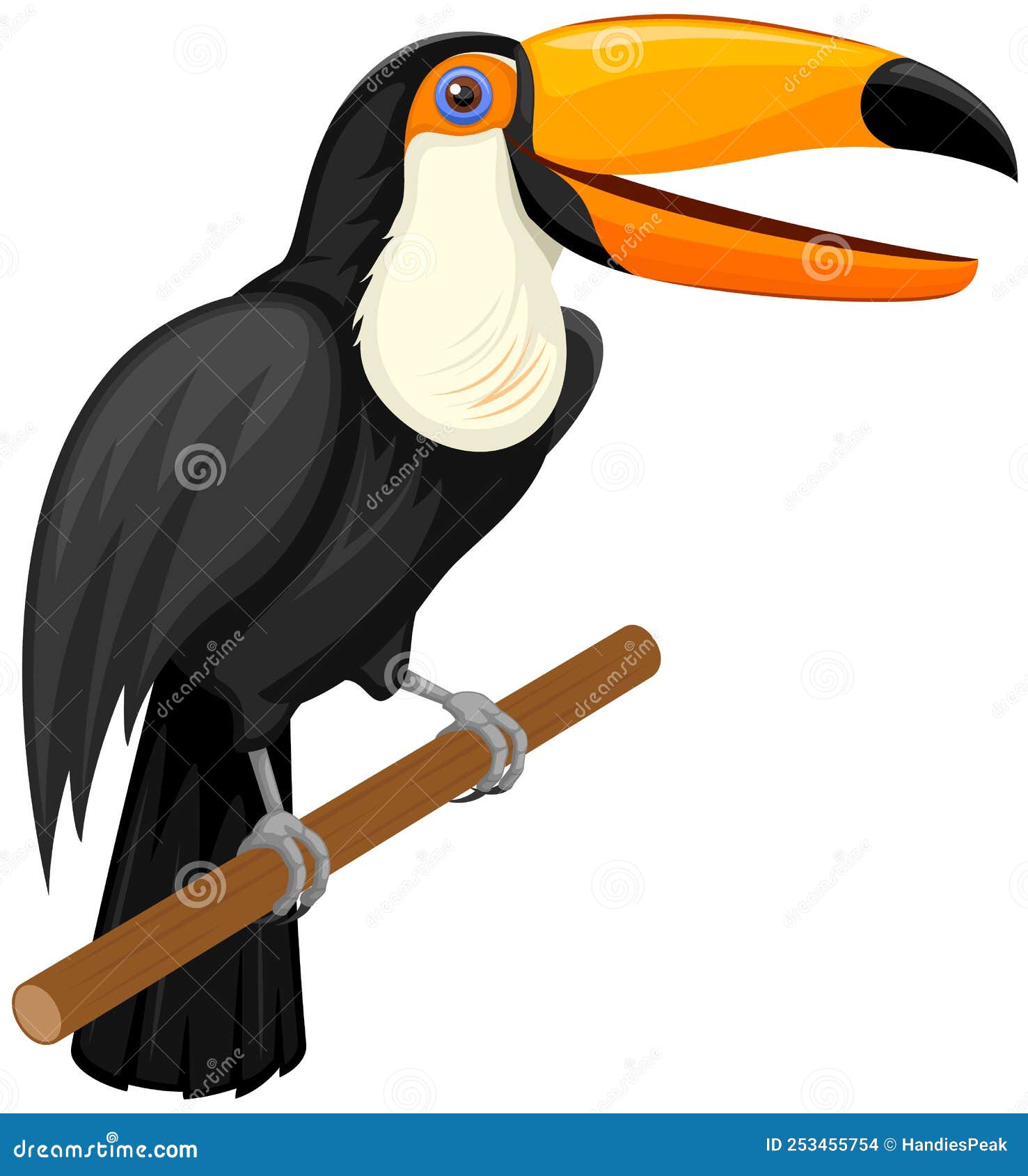 Happy Smiling Cartoon Toucan Stock Vector - Illustration of wildlife ...