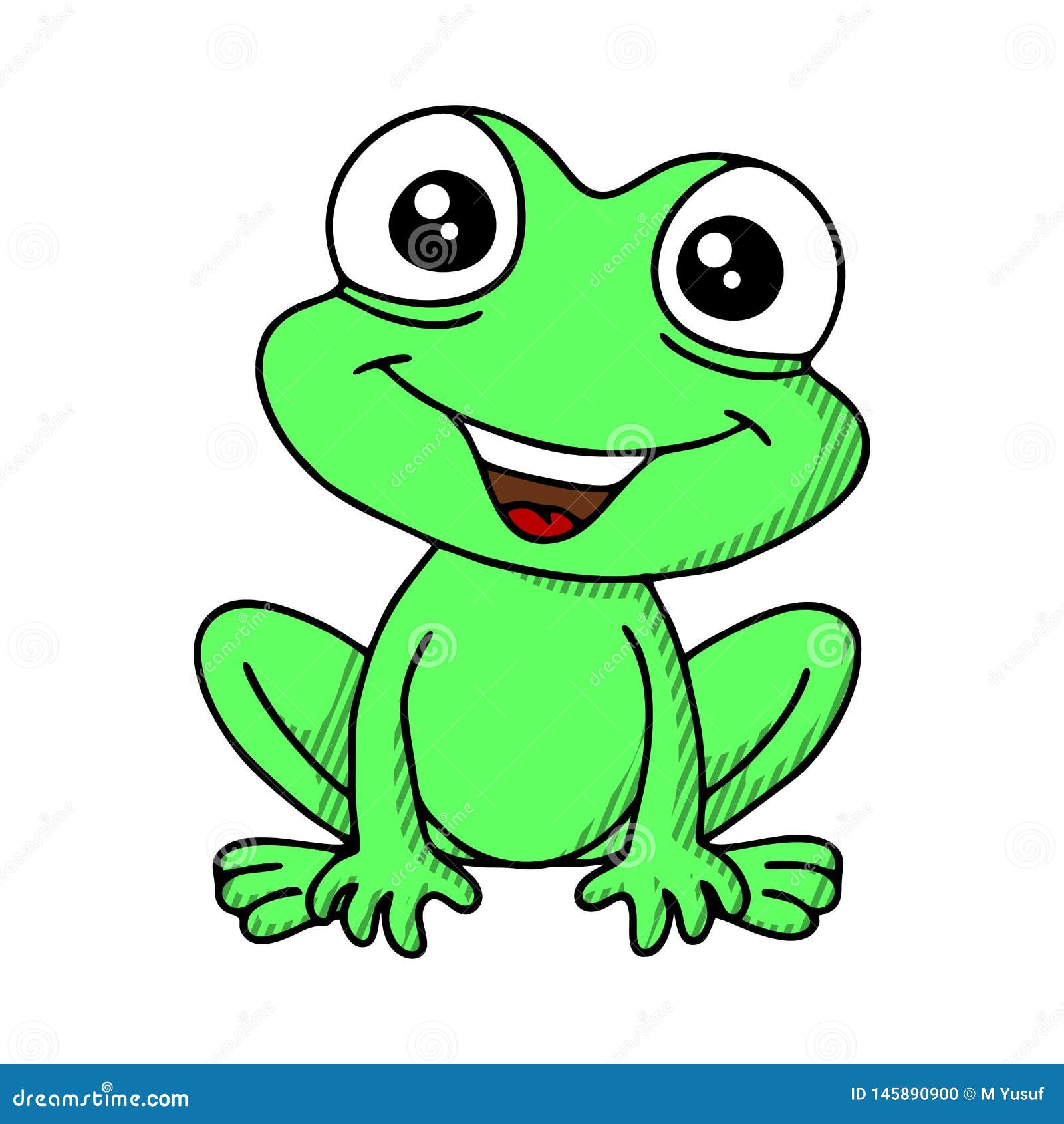 Happy Smiling Frog Vector On White Backround Stock ...