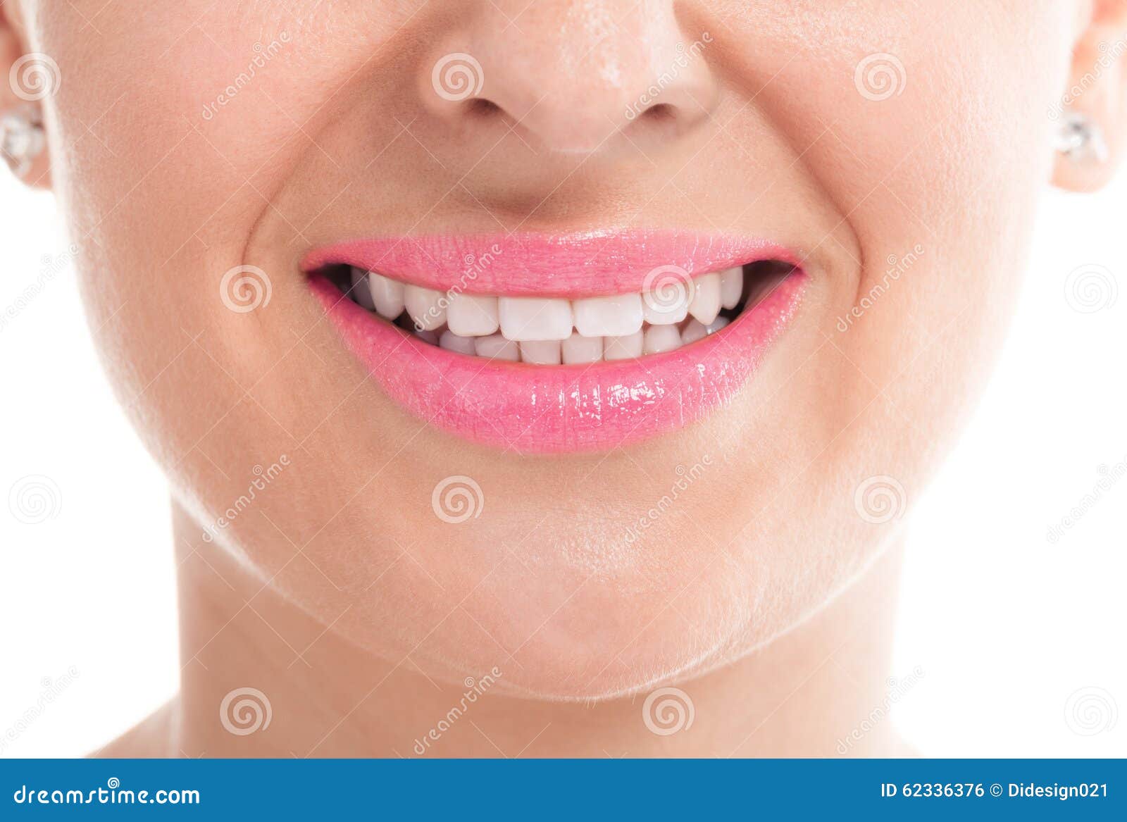 happy smiling girl with whiten hygiene teeth