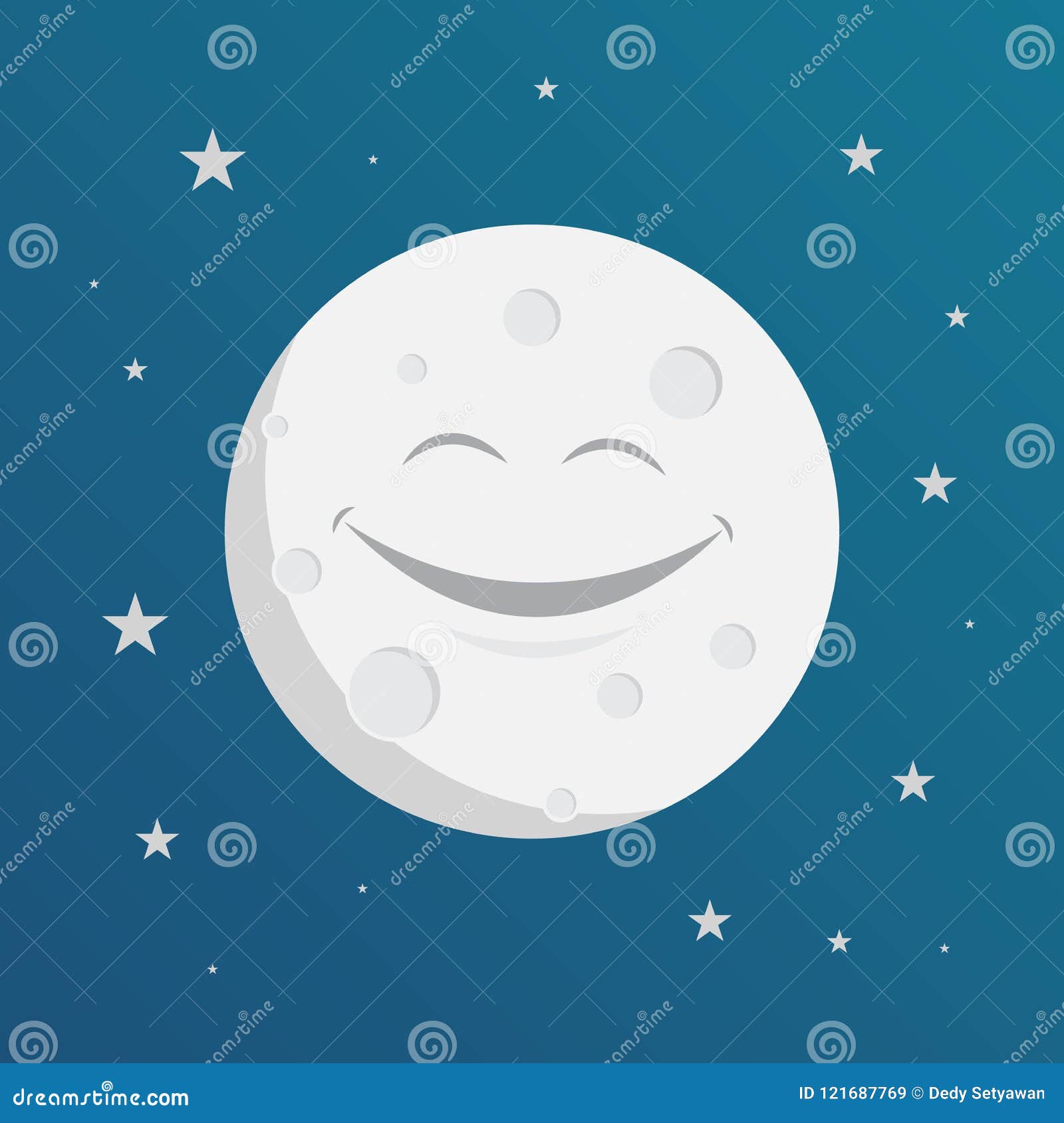 animated smiling moon