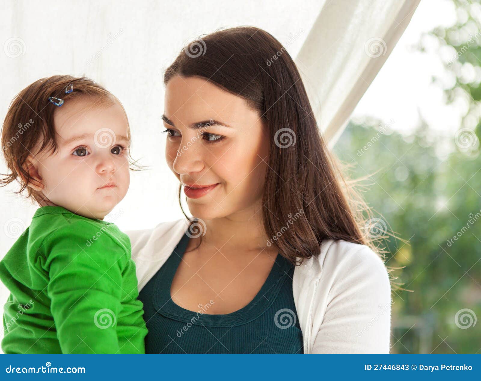 Happy Smiling Mother With Her Baby Stock Image - Image of family