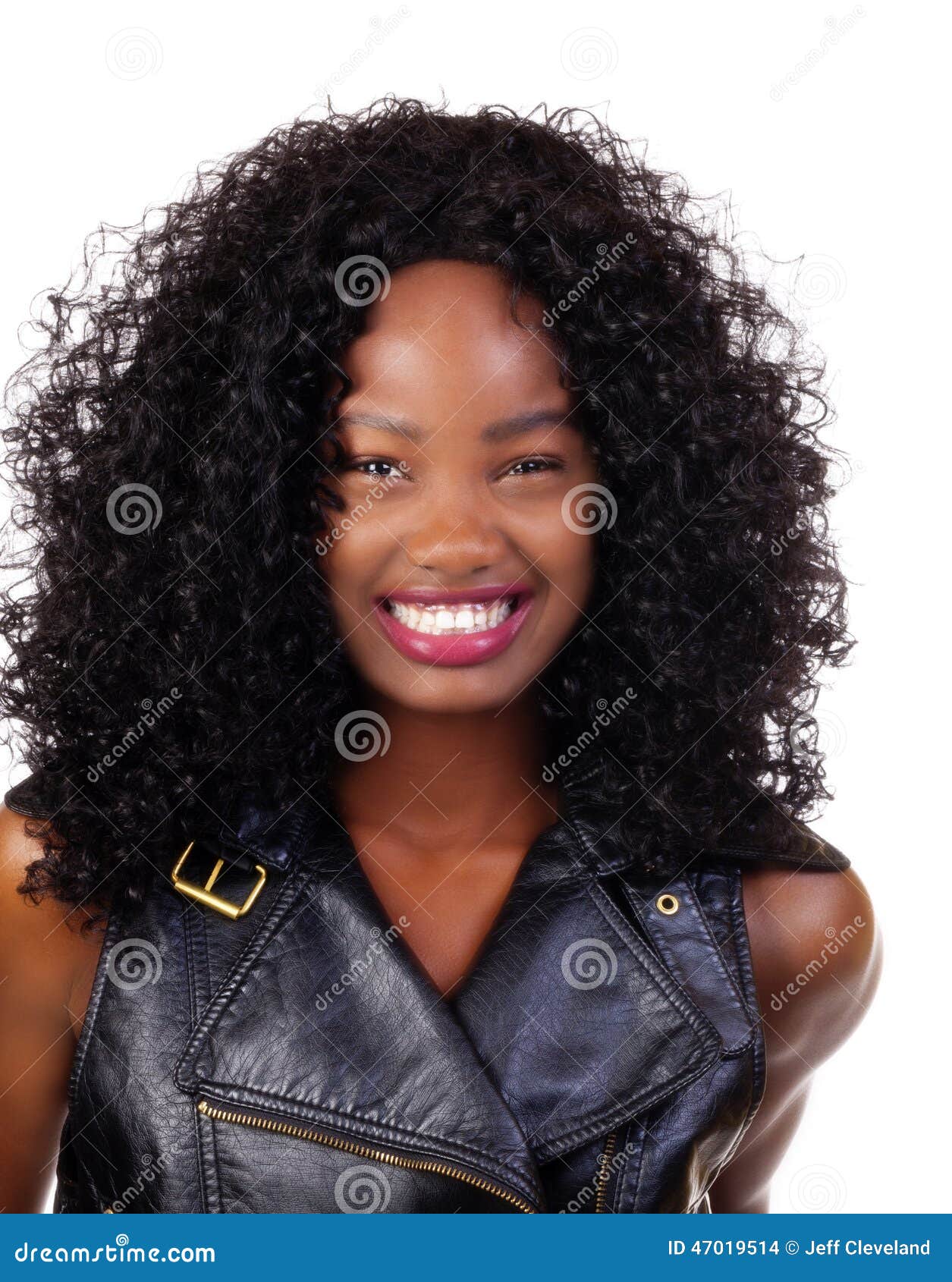 Happy Smiling Portrait Young Attractive Black Teen Stock Photo picture