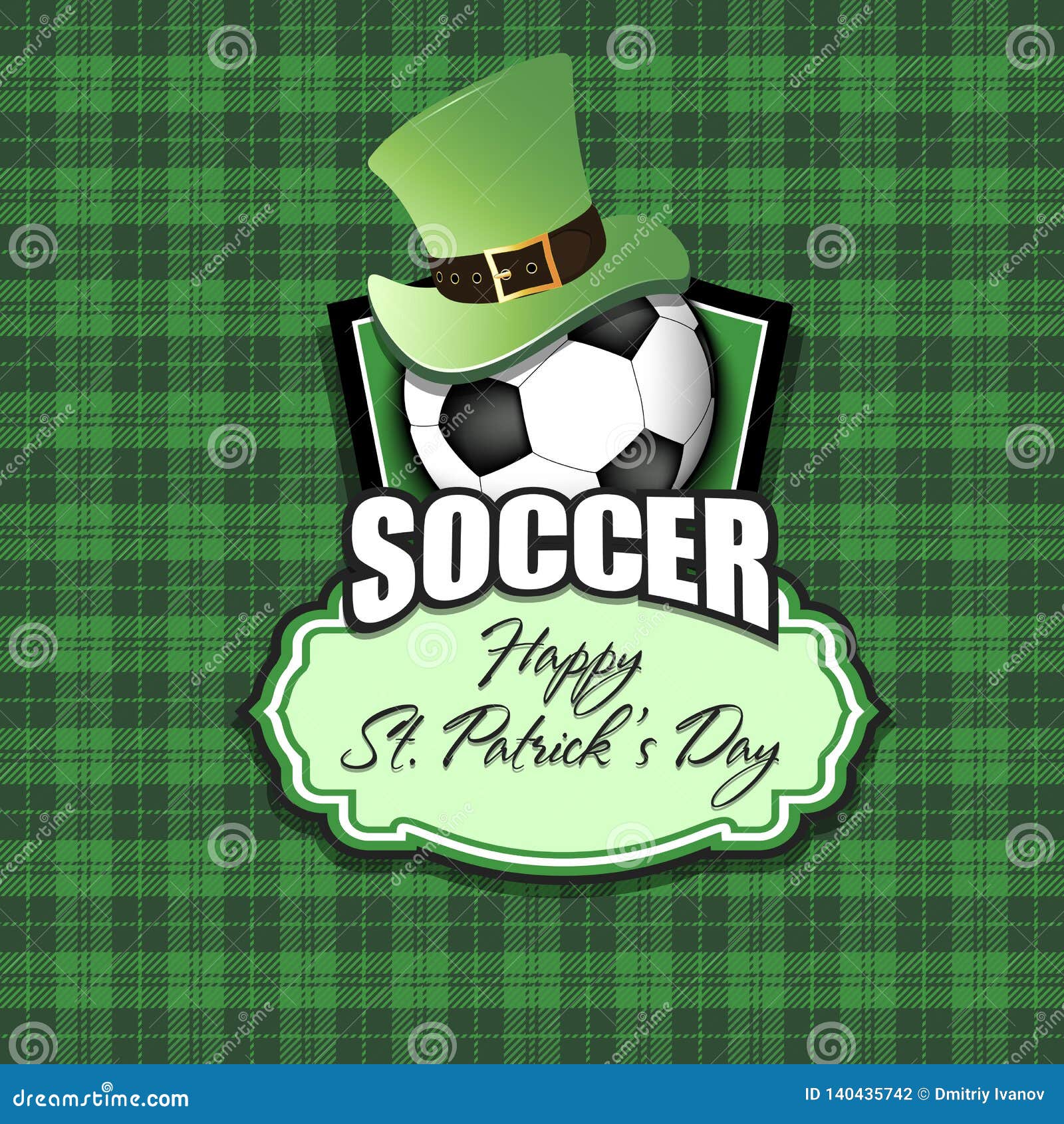 Download Happy St. Patrick Day And Soccer Ball Stock Vector ...