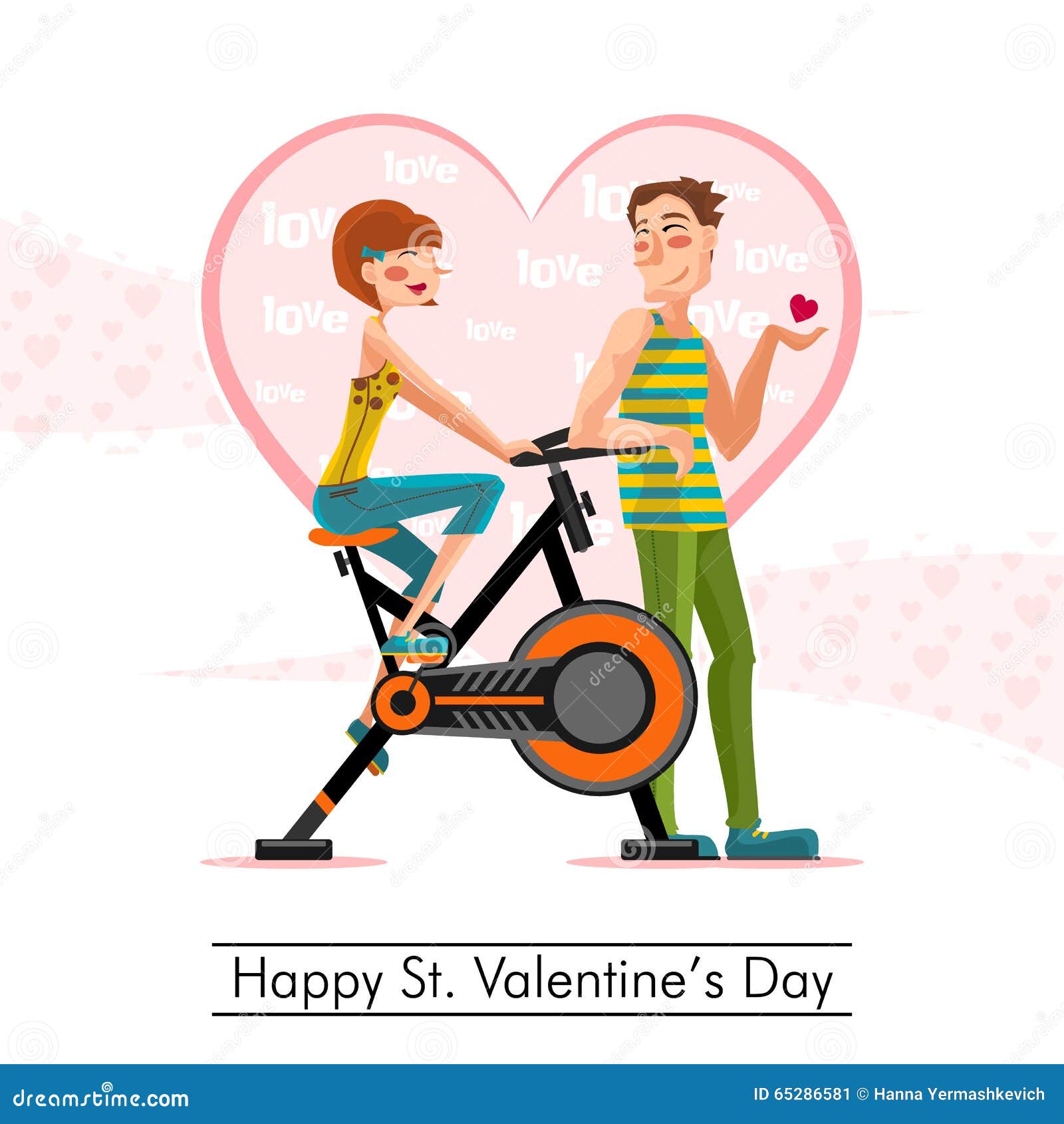 Happy St. Valentines Day stock vector. Illustration of bicycle - 652865811300 x 1390