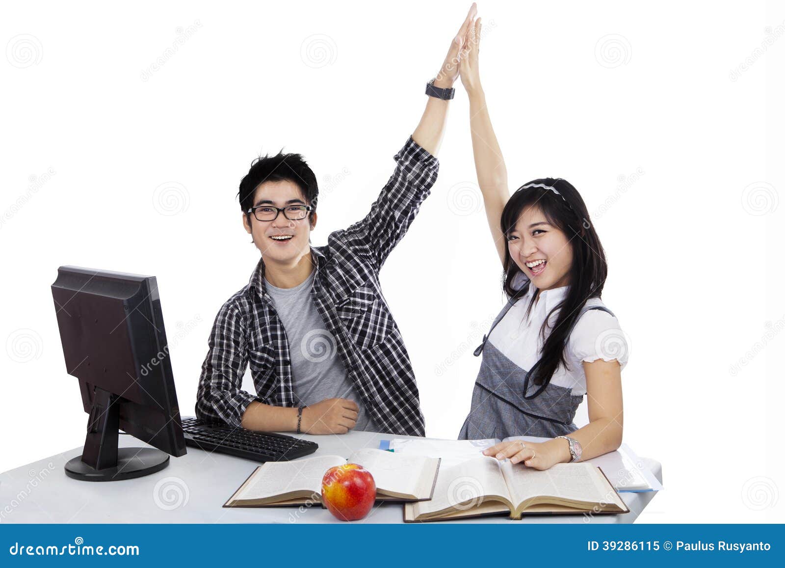 Happy Student Clapping the Hands Stock Image Image of knowledge