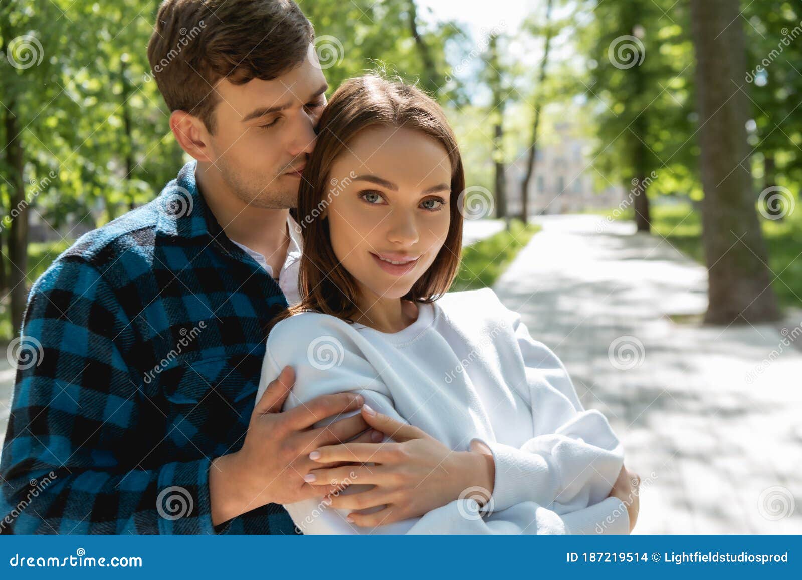 Student with Closed Eyes Embracing Beautiful Stock Photo - Image of ...