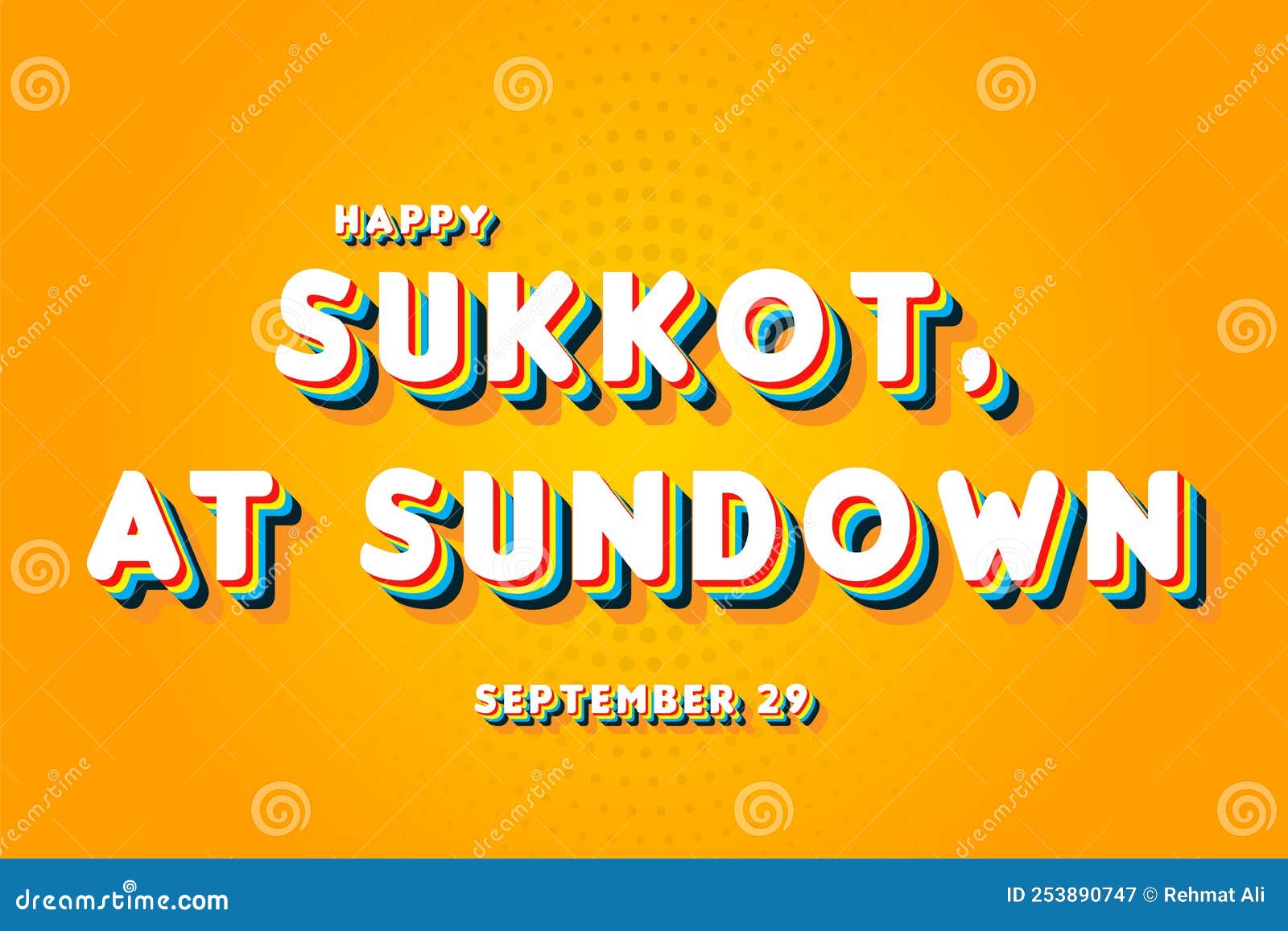 Happy Sukkot, at Sundown, September 29. Calendar of September Retro