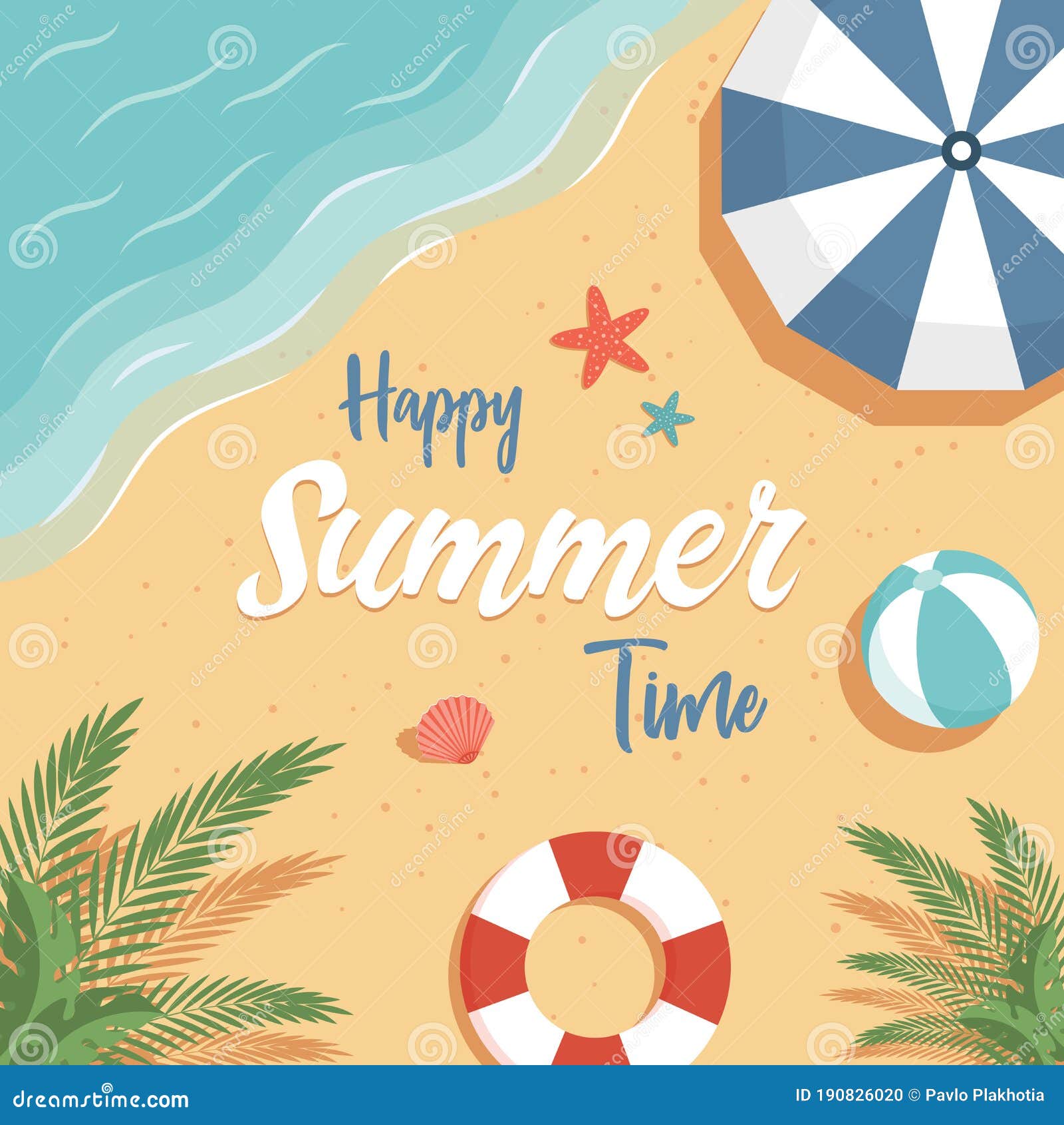 Summer time banner design sun and hot air Vector Image