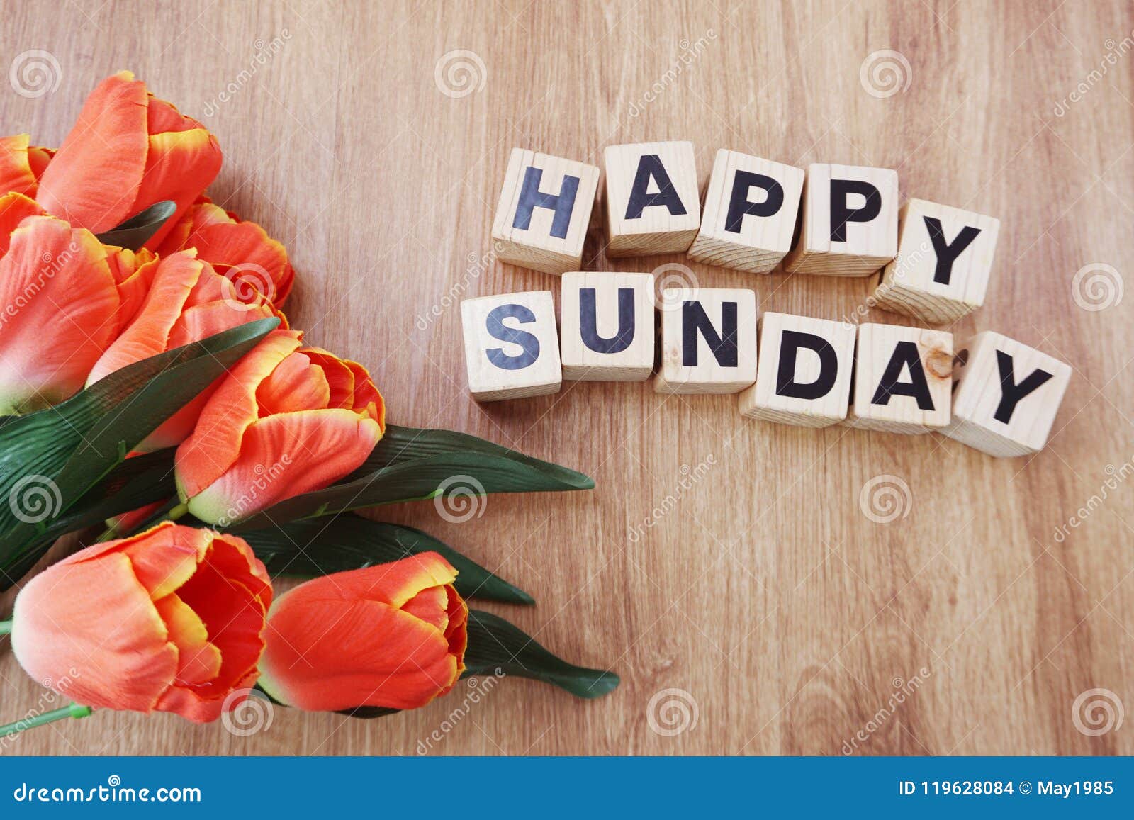 Happy Sunday on Wooden Background Stock Photo - Image of holiday ...