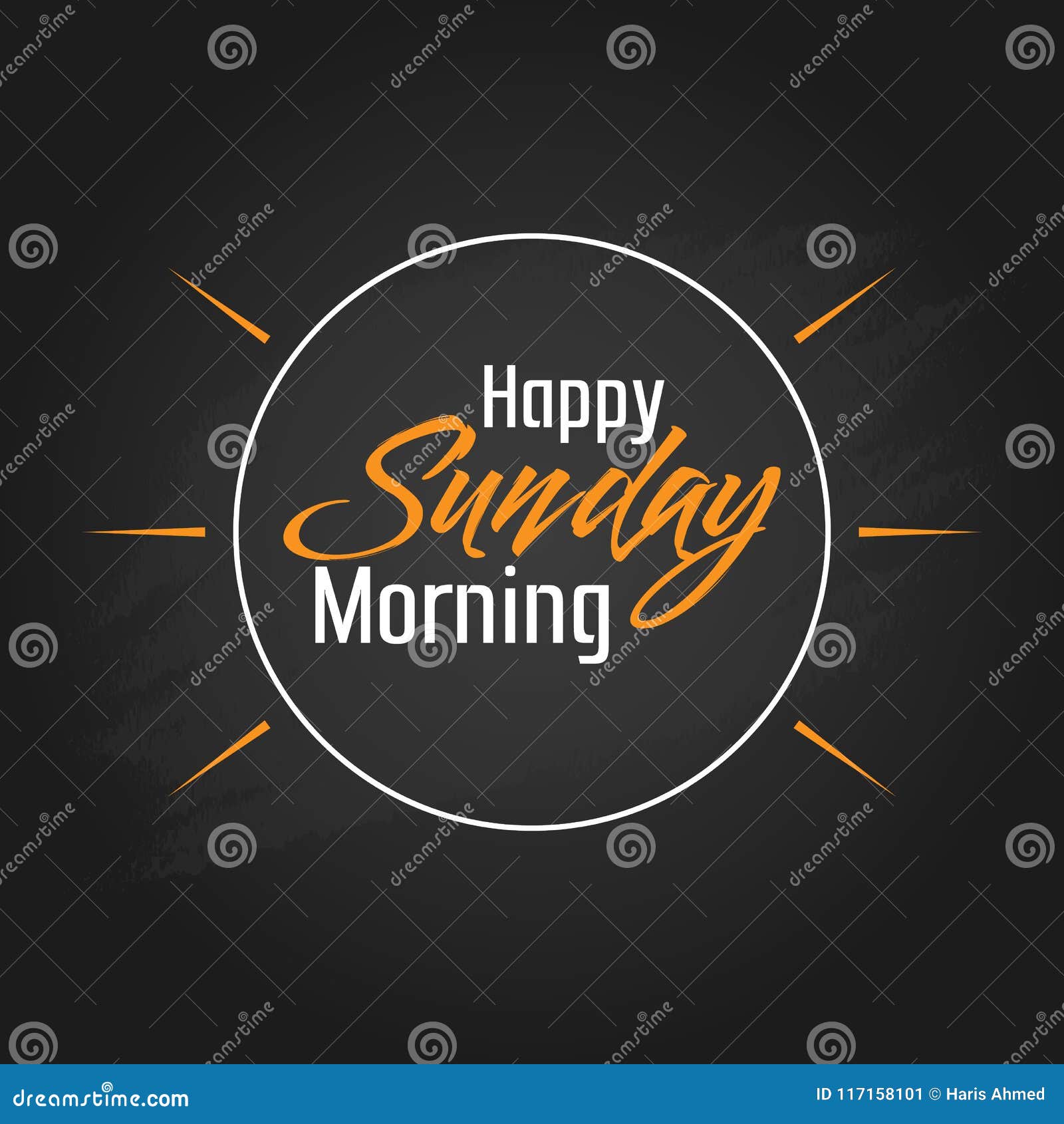 Happy Sunday Morning Vector Template Design Stock Vector ...