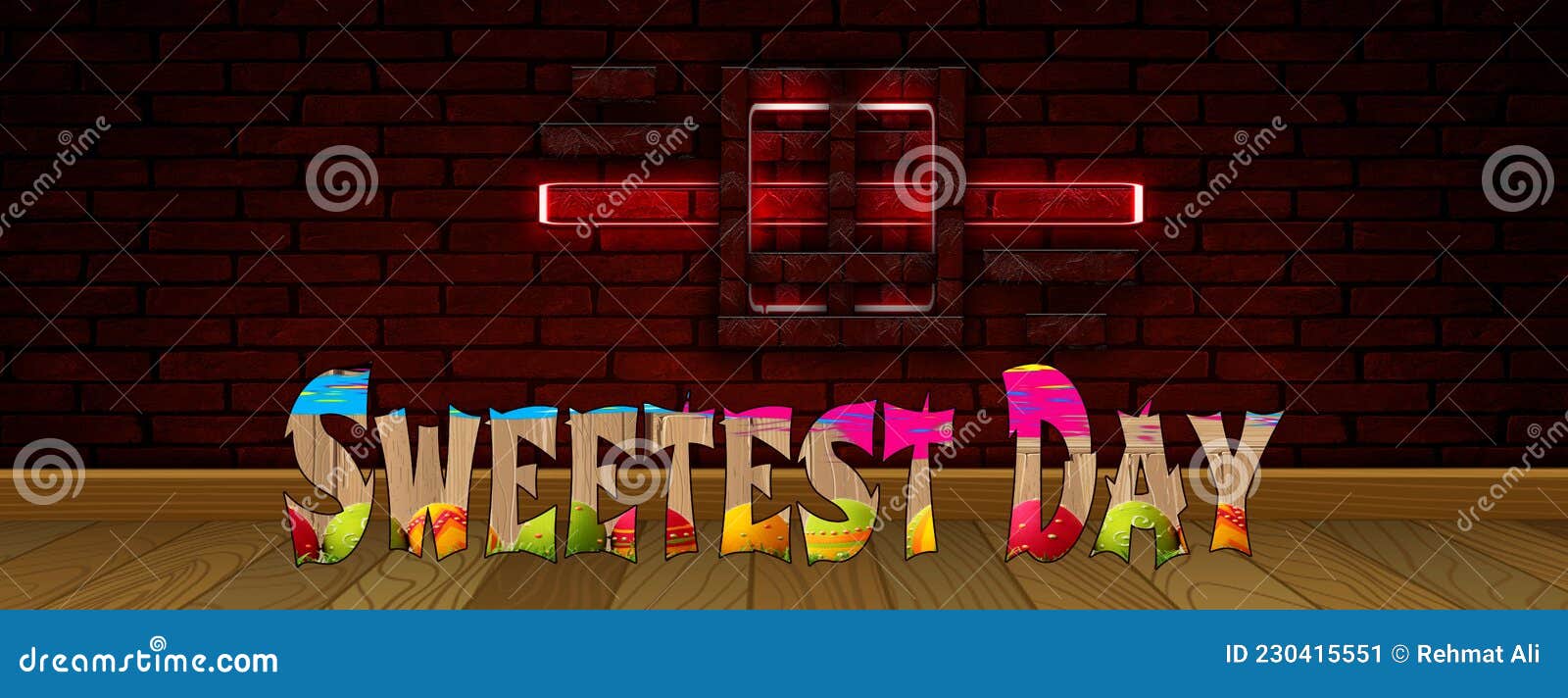 October, Sweetest Day, Text Effect on Bricks Background Stock