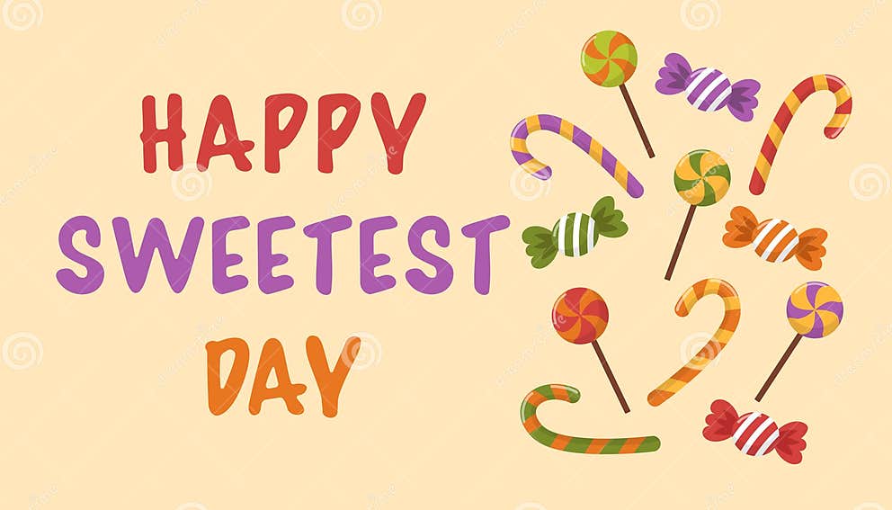 Happy Sweetest day stock illustration. Illustration of template 292528466