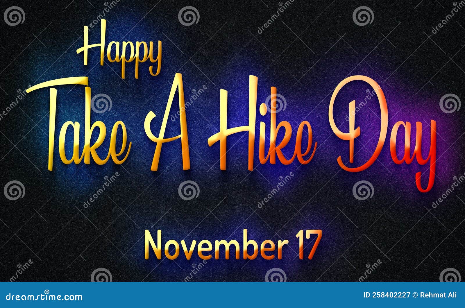 Happy Take A Hike Day November 17 Calendar Of November Retro Text