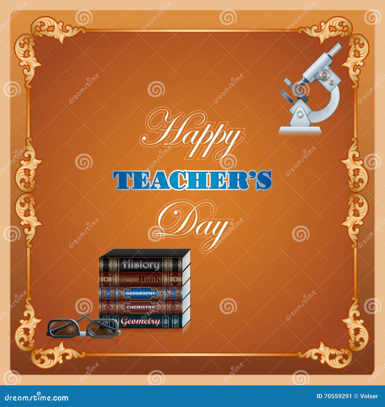 Happy Teacher's Day Background Illustration 70559291 - Megapixl
