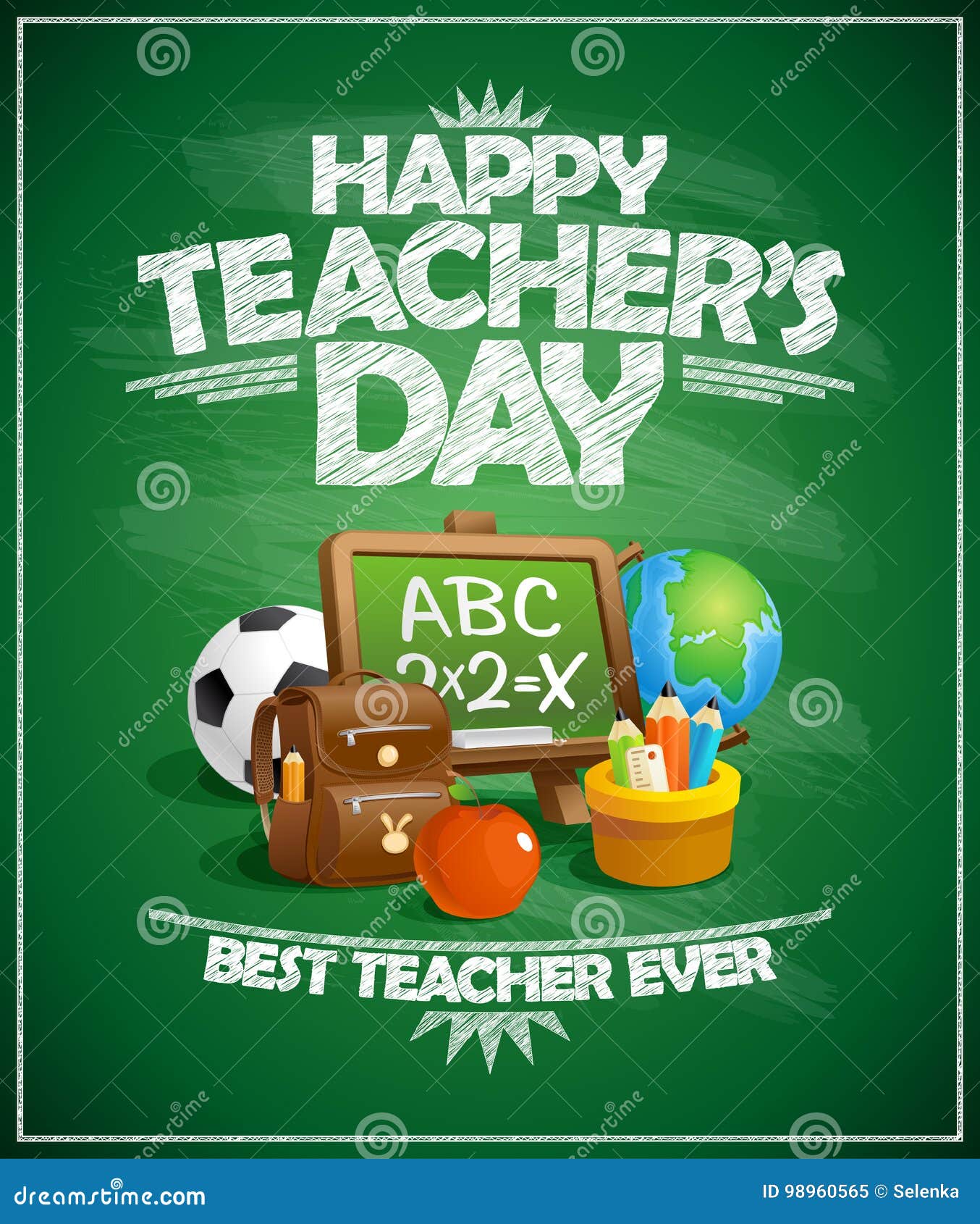 Premium Vector | Happy teachers day sketch with books and pencils