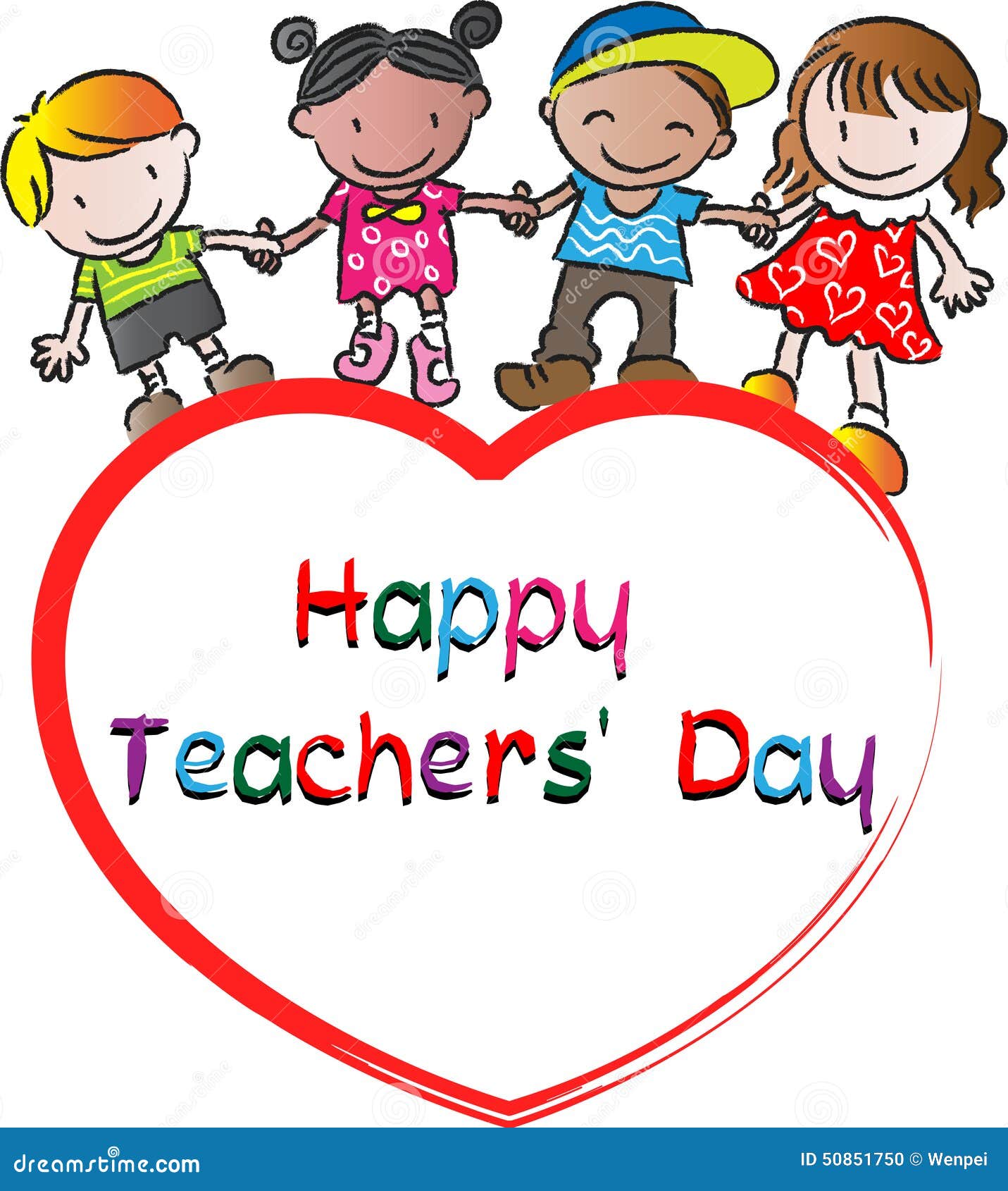 Happy Teachers Day Stock Illustration  Image: 50851750