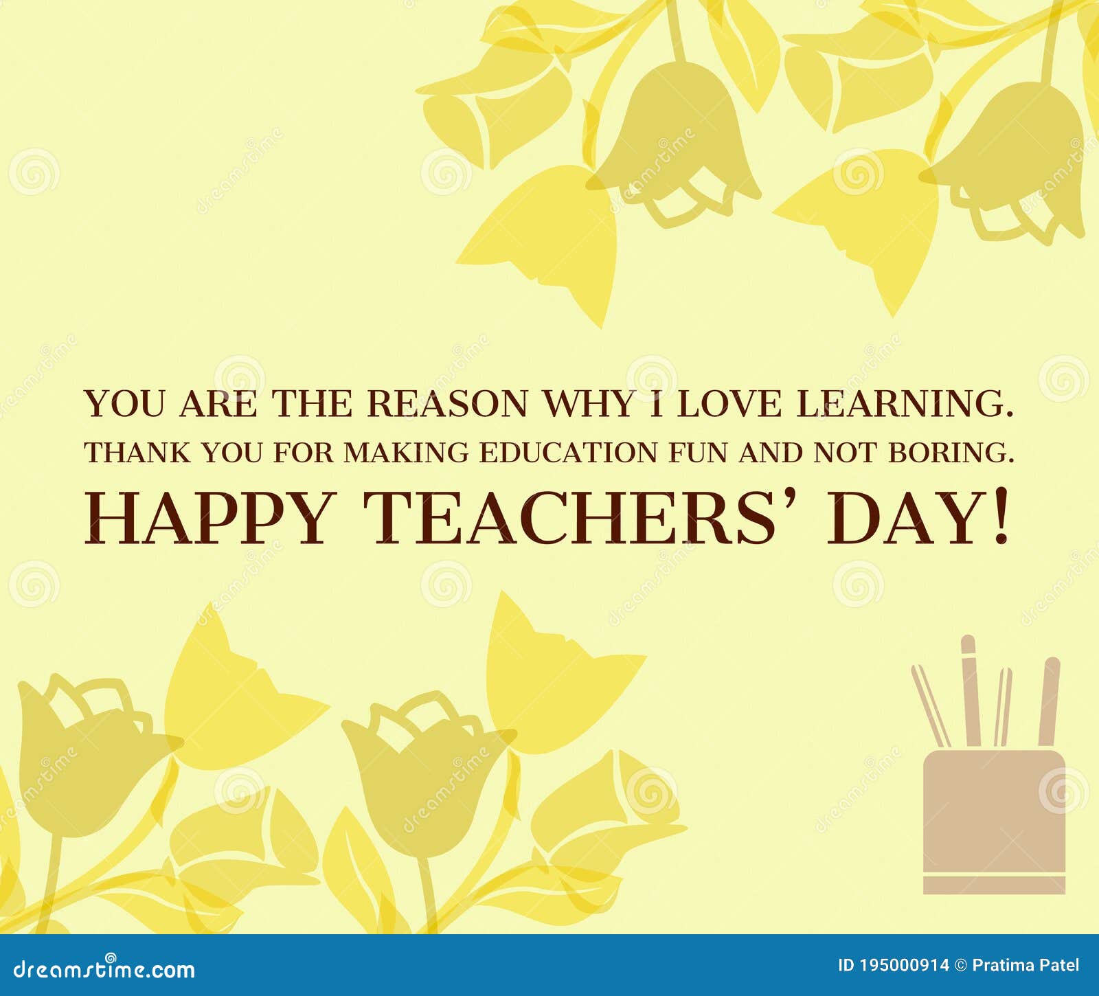 Happy Teachers Day Wishes Greeting Card Abstract Background with Colorful  Floral Pattern, Graphic Design Illustration Wallpaper Stock Illustration -  Illustration of advertising, poster: 195000914