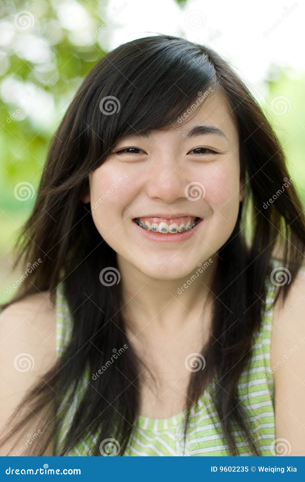 happy teen with braces