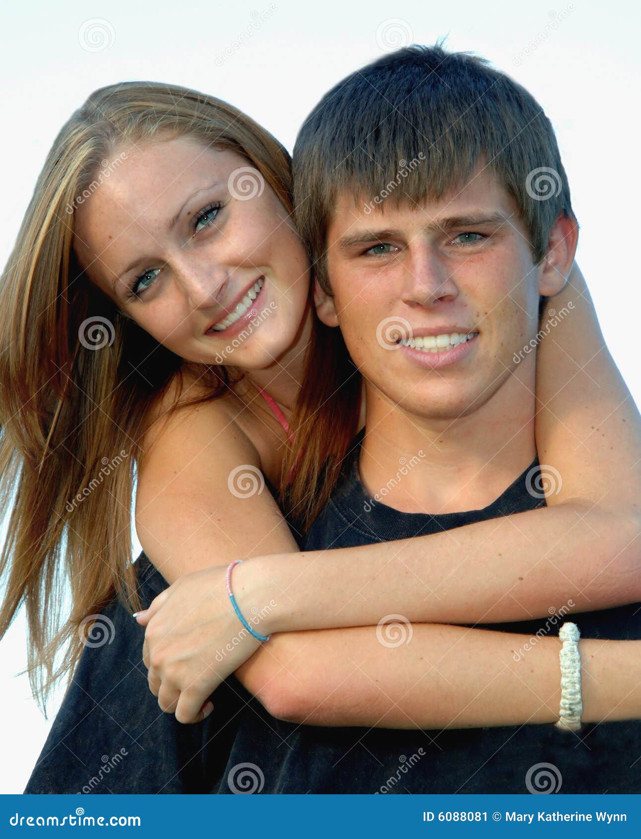 Happy Teen Couple Faces Stock Image Image Of Healthy 608