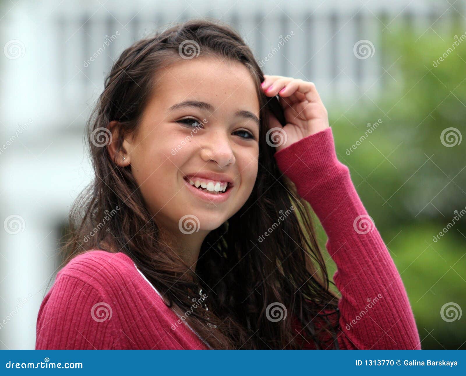 Petite Teen Girl Smiling