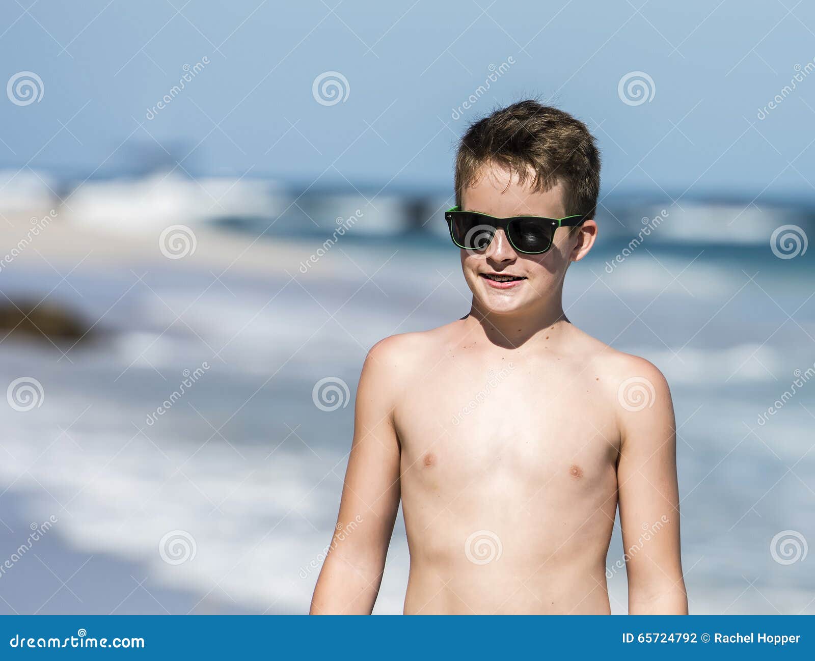 Happy Teenager on the Beach in Mexico Stock Photo - Image of male ...