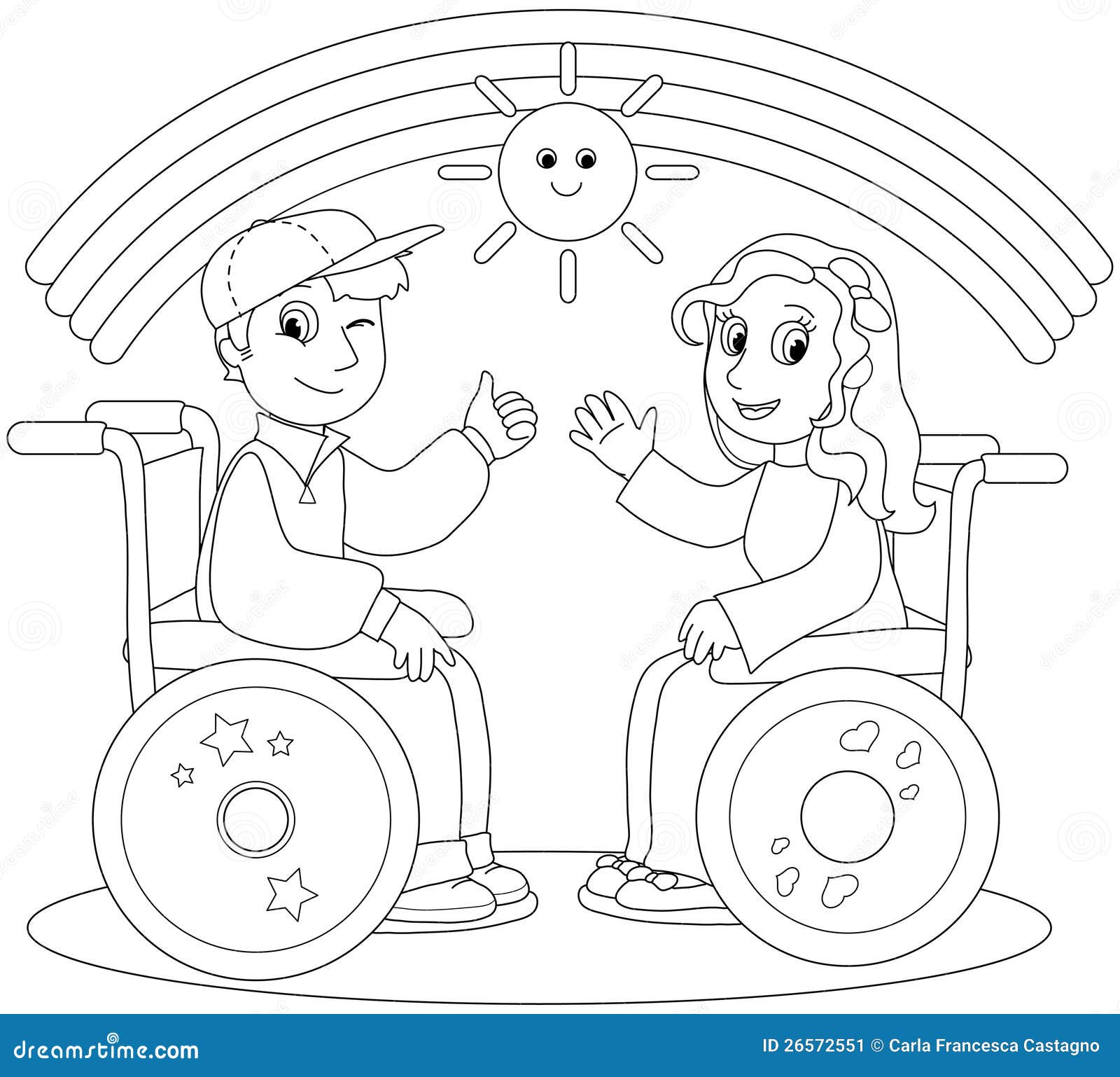 Download Happy Teenagers On Wheelchair Vector Stock Vector ...