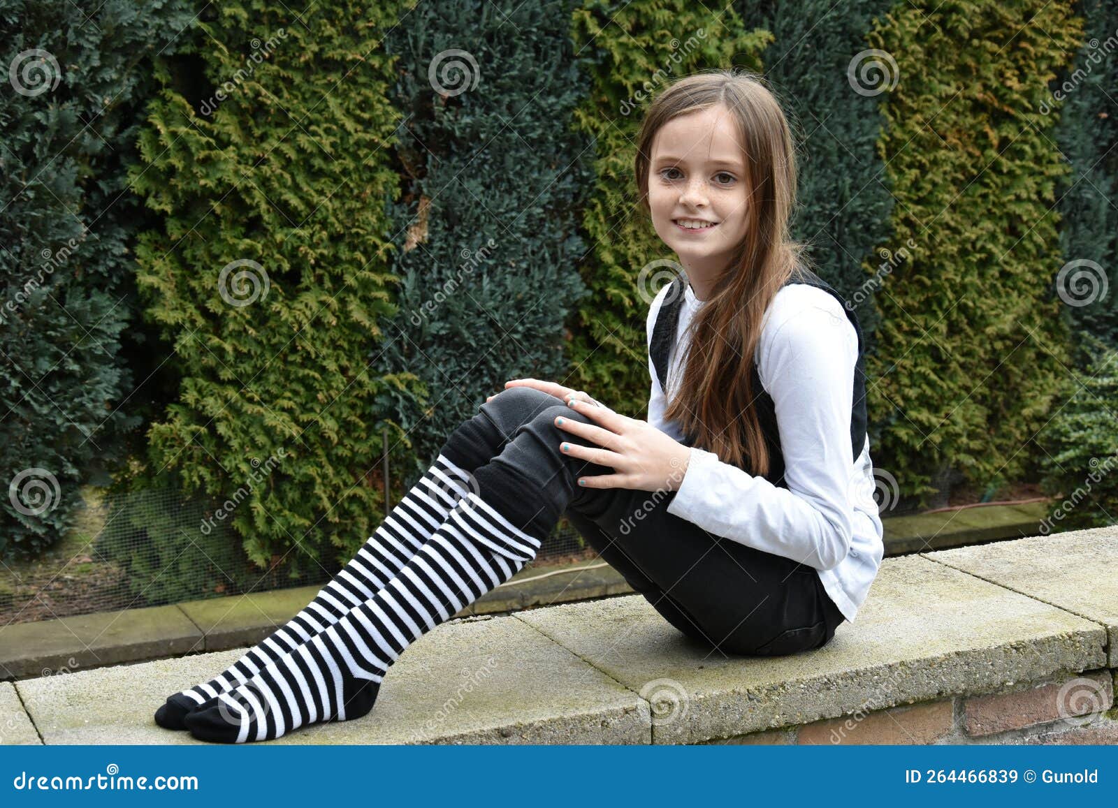 Happy Teeny with Striped Socks Stock Image - Image of beauty, caucasian ...