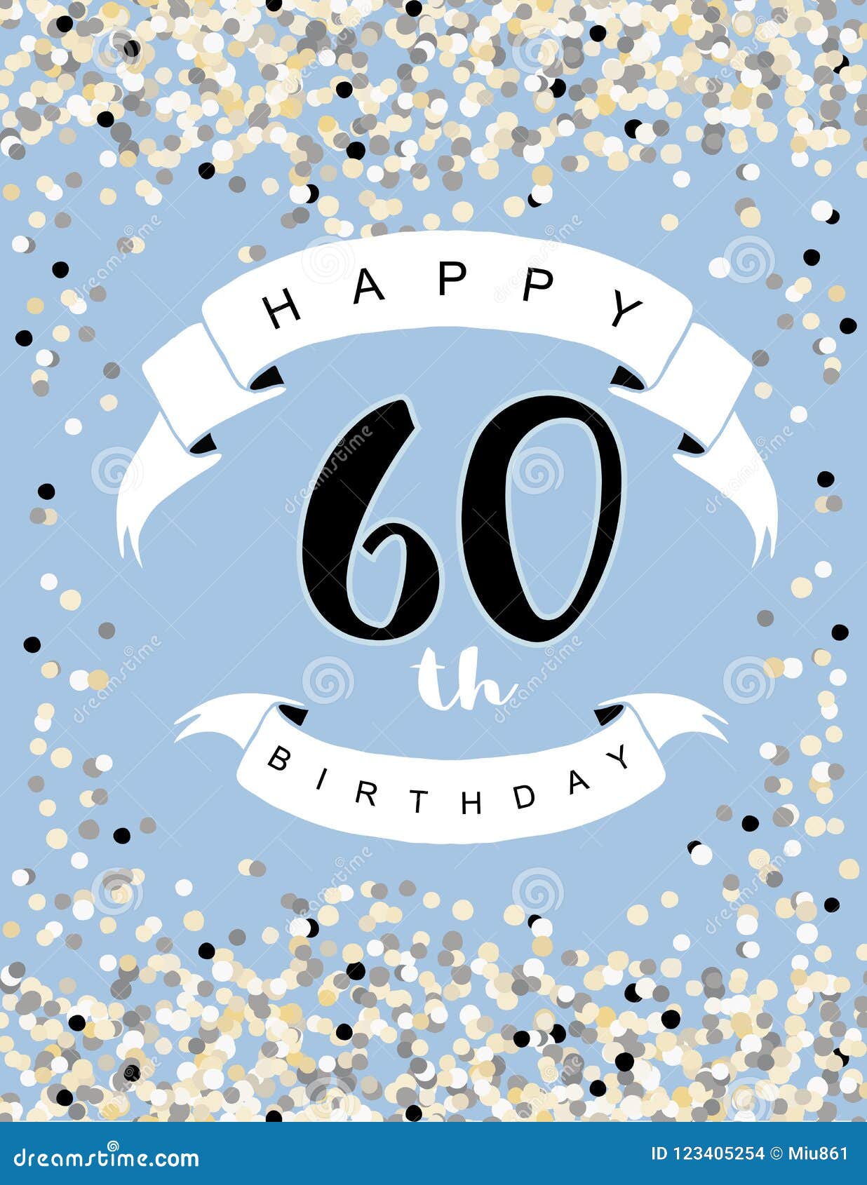 Hình minh họa vector sinh nhật 60 tuổi vui vẻ tràn đầy sắc màu và năng lượng. Nền xanh tươi sáng sẽ giúp bạn cảm thấy trẻ trung hơn, vui vẻ hơn và tăng thêm khí thế cho bữa tiệc sinh nhật đáng nhớ này. 