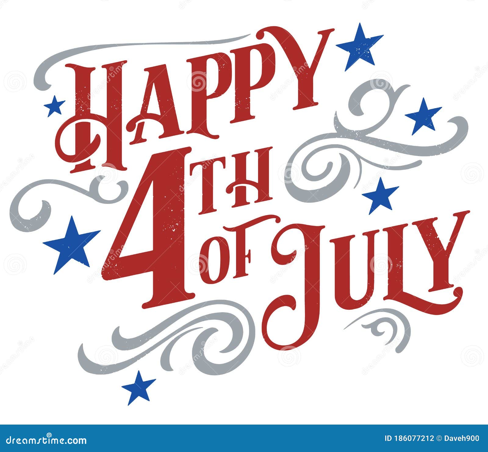 happy 4th of july independence day text banner