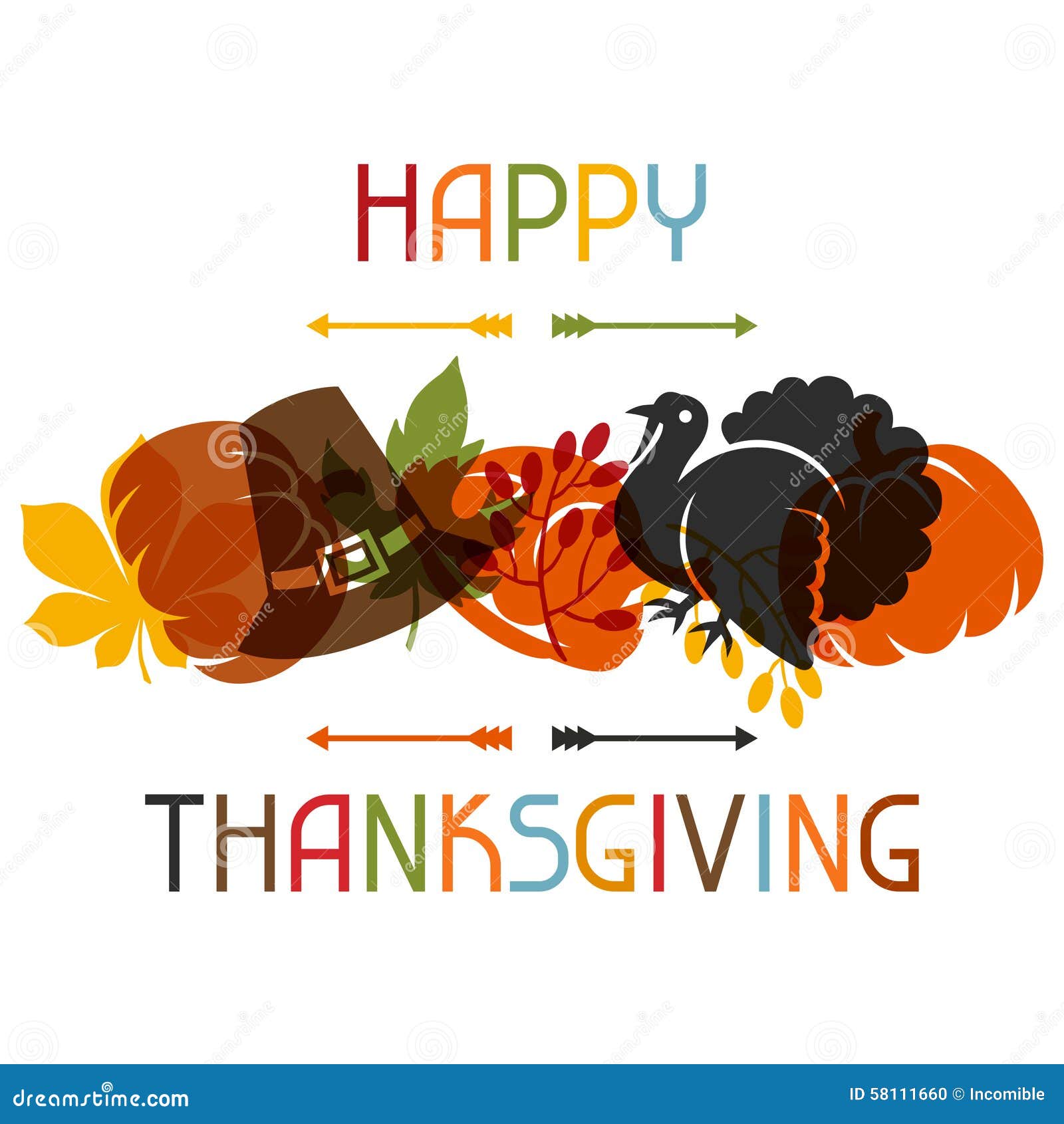 Happy Thanksgiving Holiday. Cartoon Vector | CartoonDealer ...