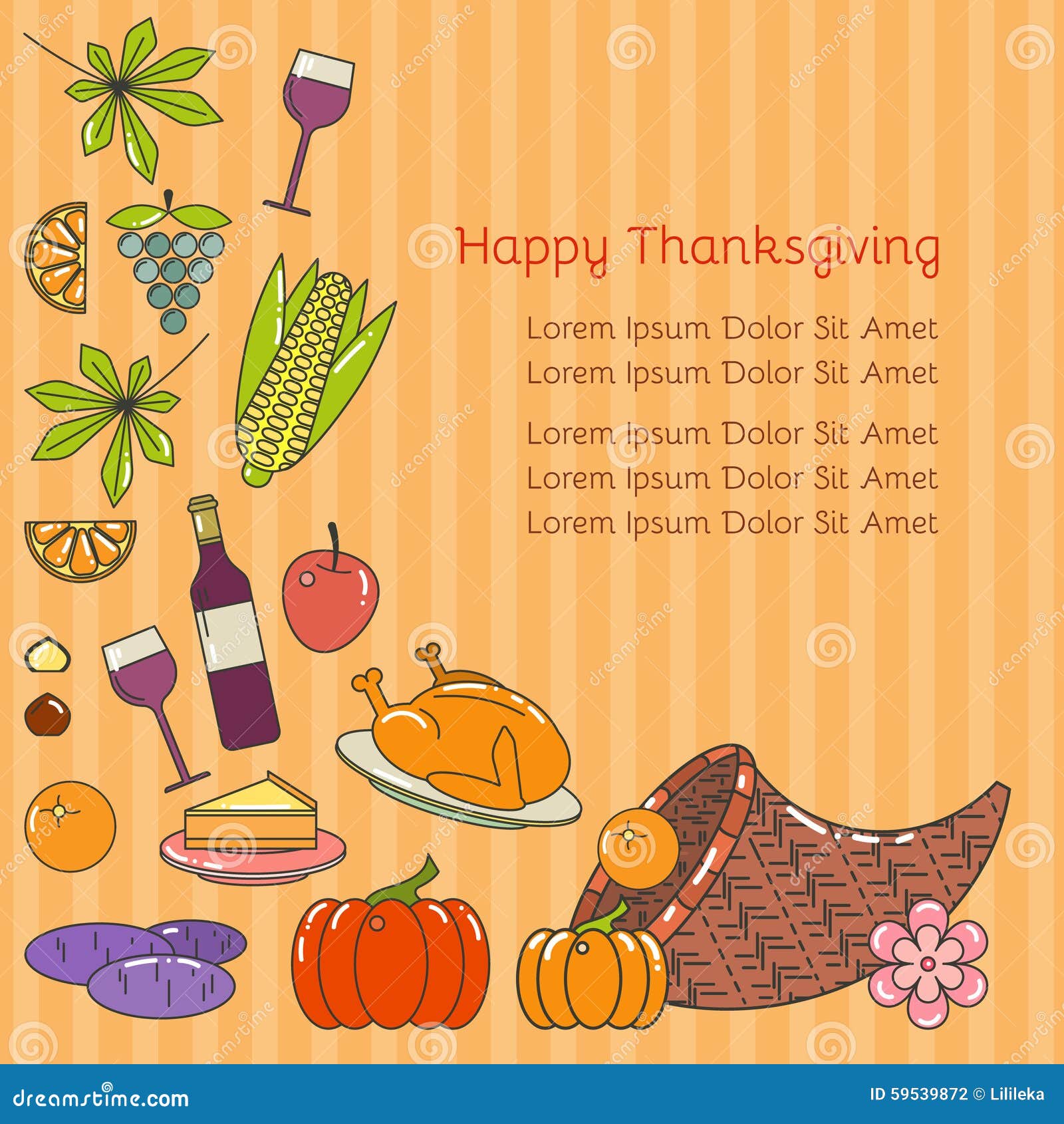 Happy Thanksgiving Invitation Card Design Stock Illustration Illustration Of Celebration Greeting Happy Thanksgiving Invitation Card Design Stock Illustration Illustration Of Celebration Greeting