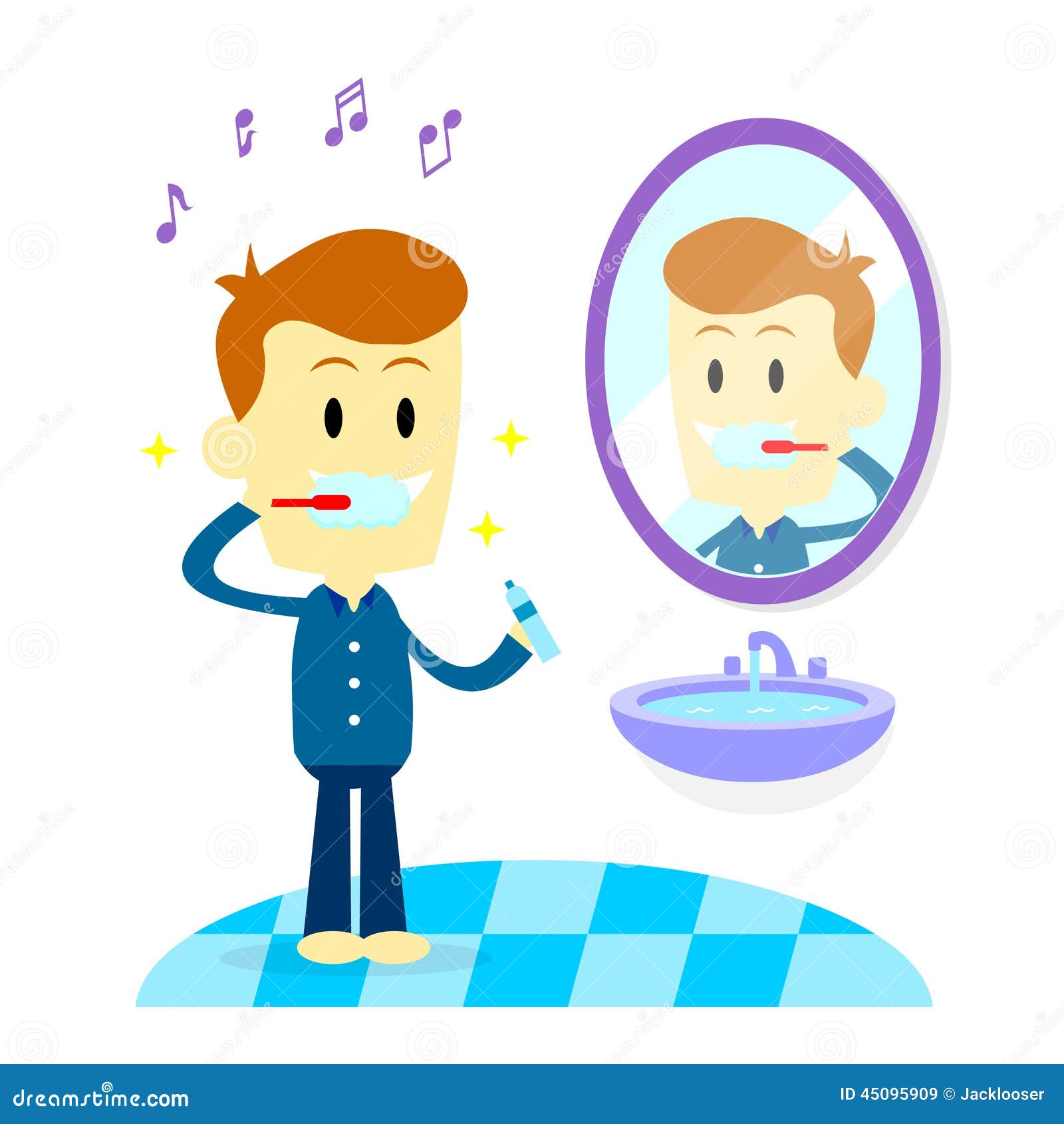 Happy Toothbrushing stock vector. Illustration of cartoon - 45095909 Happy Toothbrushing stock vector. Illustration of cartoon - 45095909