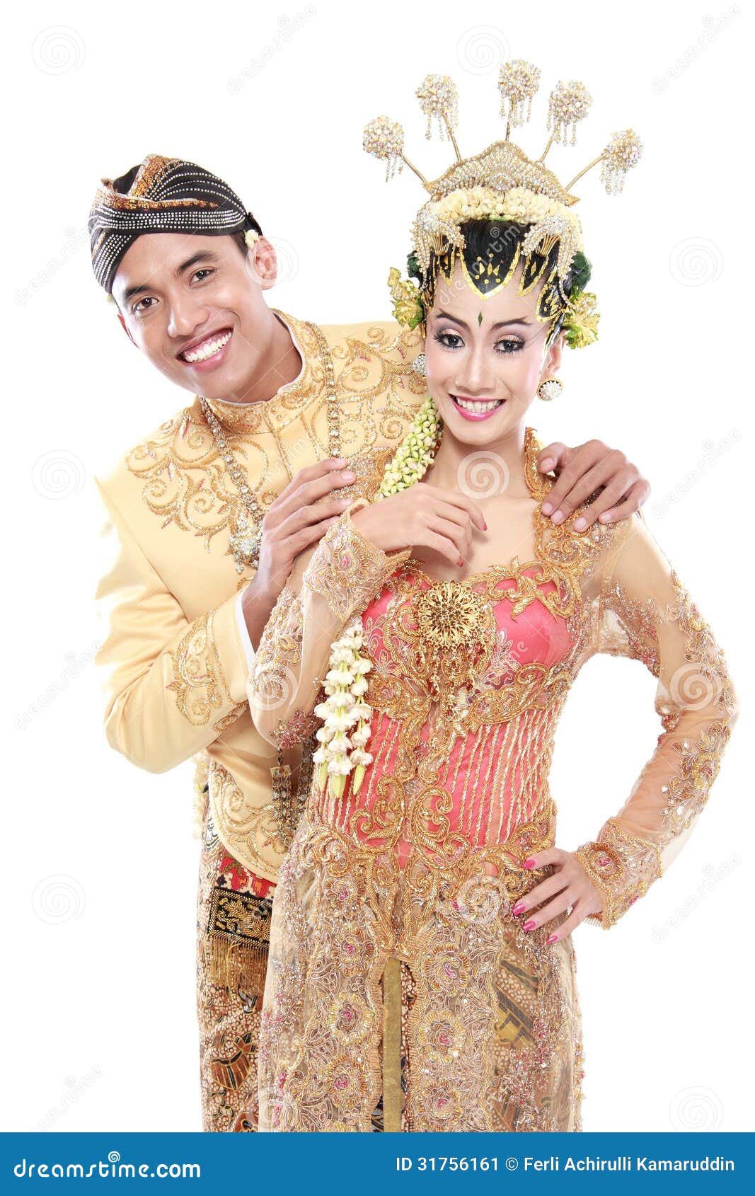 Happy Traditional Java Wedding Couple Husband And Wife 