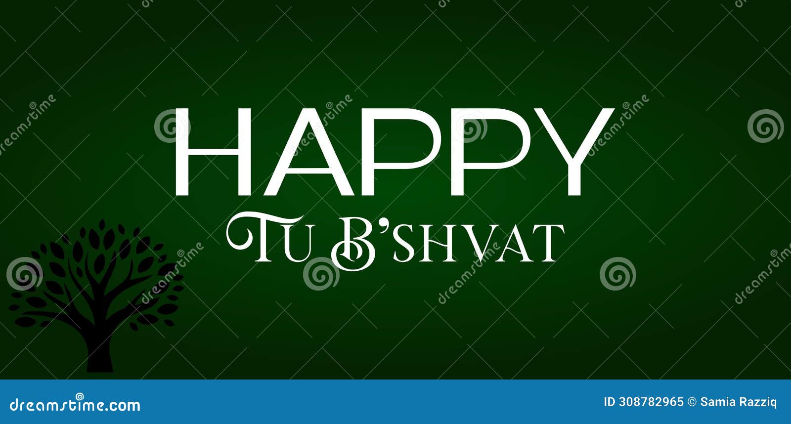 happy tu b'shvat stylish text  