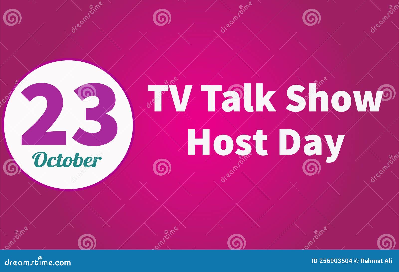 Happy TV Talk Show Host Day, October 23. Calendar of October Retro Text