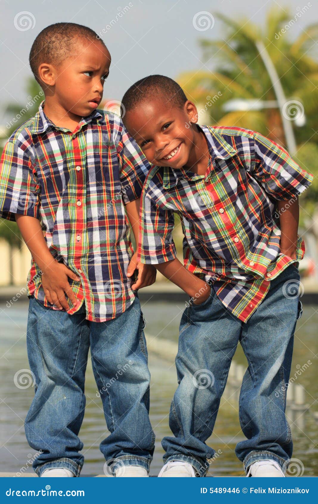 Happy Twins stock photo. Image of candid, identical, children 5489446