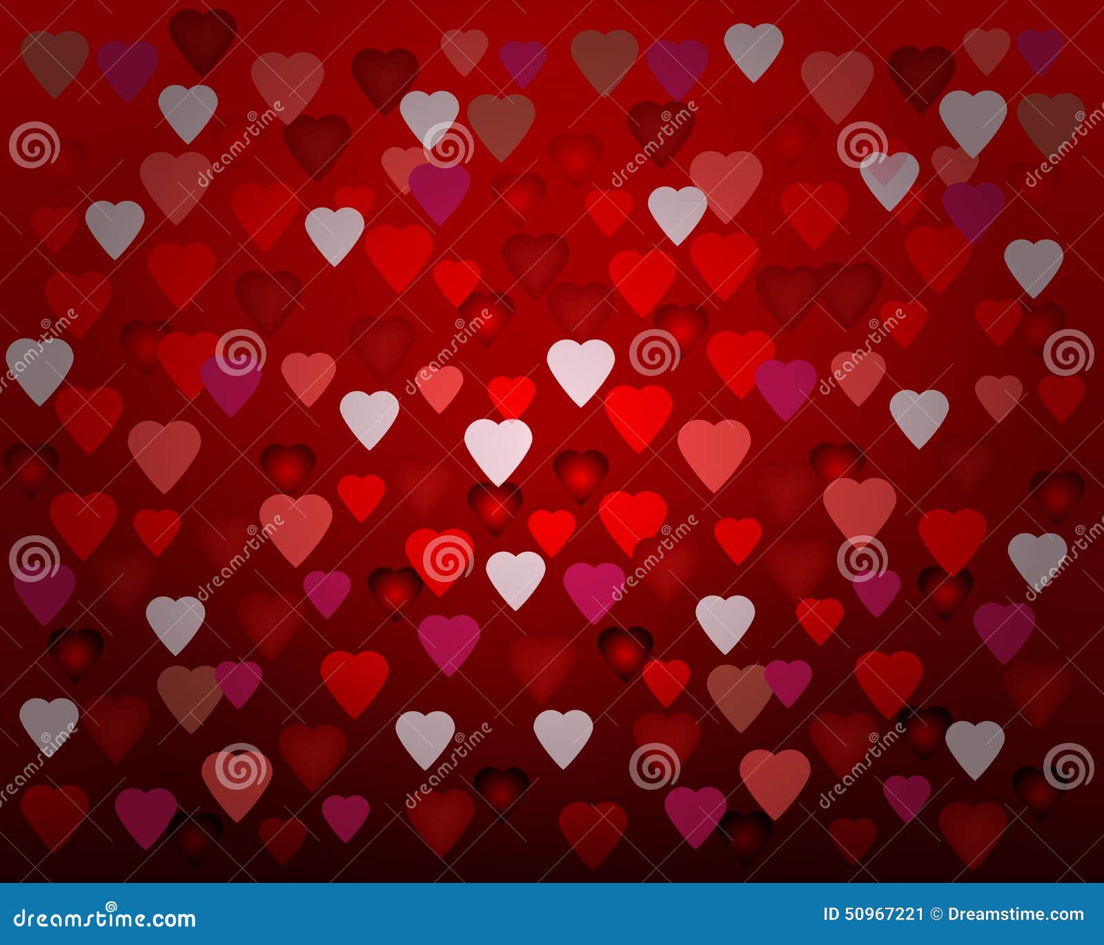 Happy Valentine S Day Card Hearts Light Stock Vector - Illustration of ...