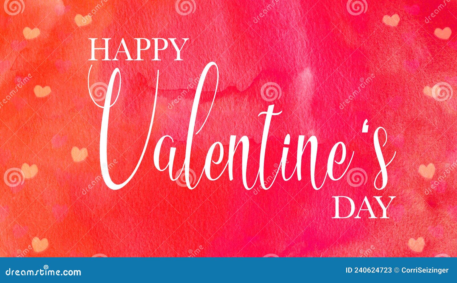 happy valentine`s day - hearts bokeh / love template background greeting card - abstract watercolor aquarelle pink red brushstrok